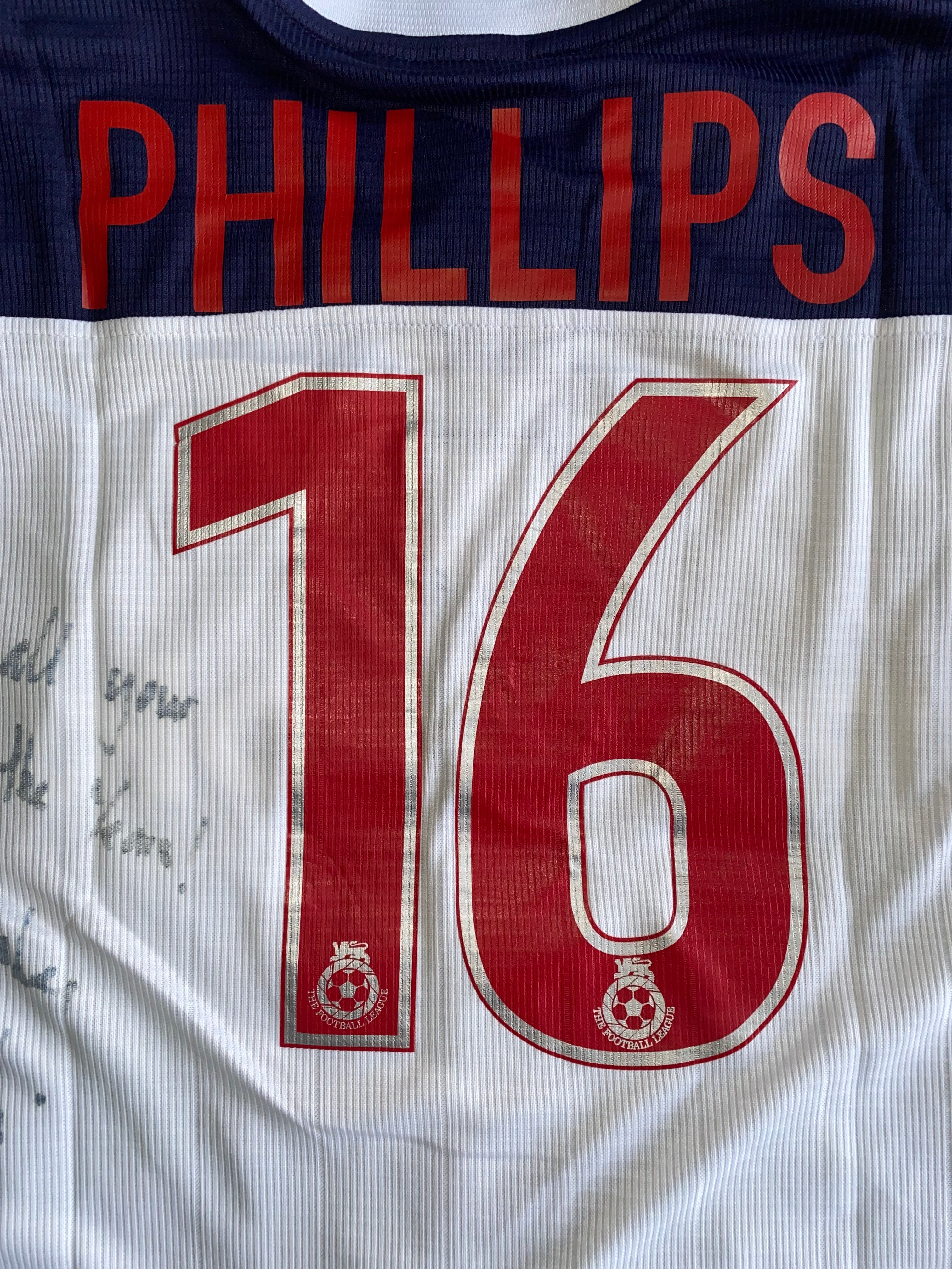2000/01 BOLTON WANDERERS MATCH WORN HOME SHIRT (PHILLIPS #16)