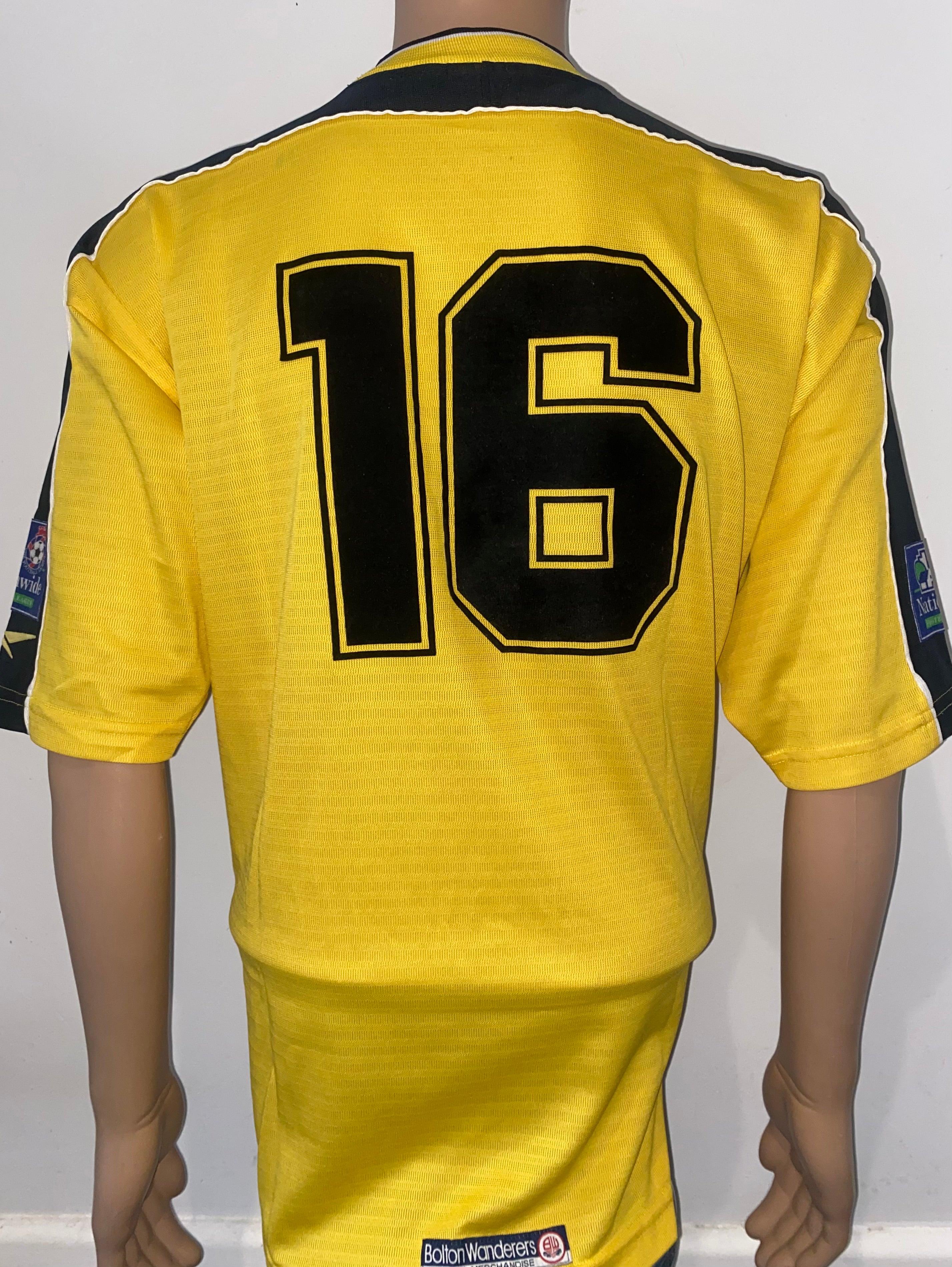 1998/99 BOLTON WANDERERS MATCH WORN AWAY SHIRT #16