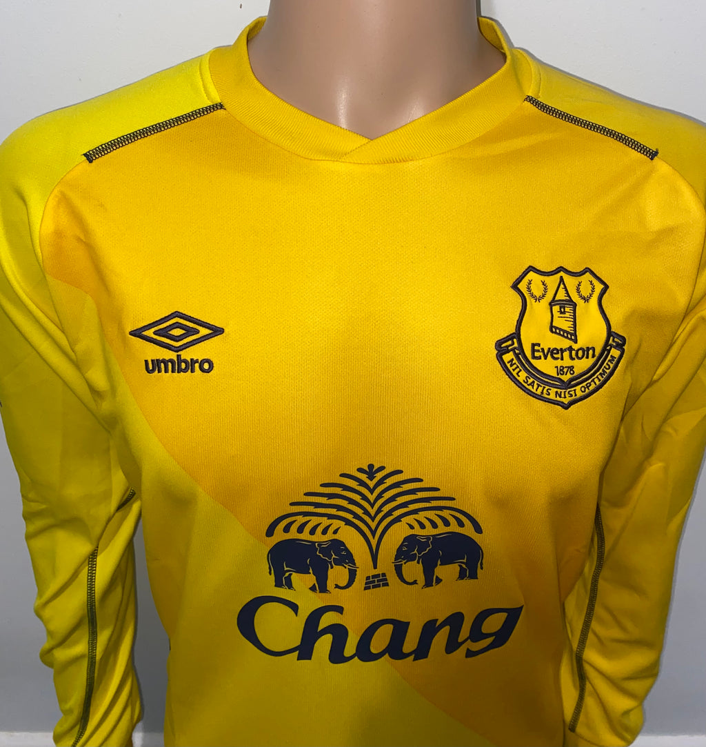 2015/16 EVERTON MATCH ISSUE GOALKEEPERS SHIRT (GRIFFITHS #45)