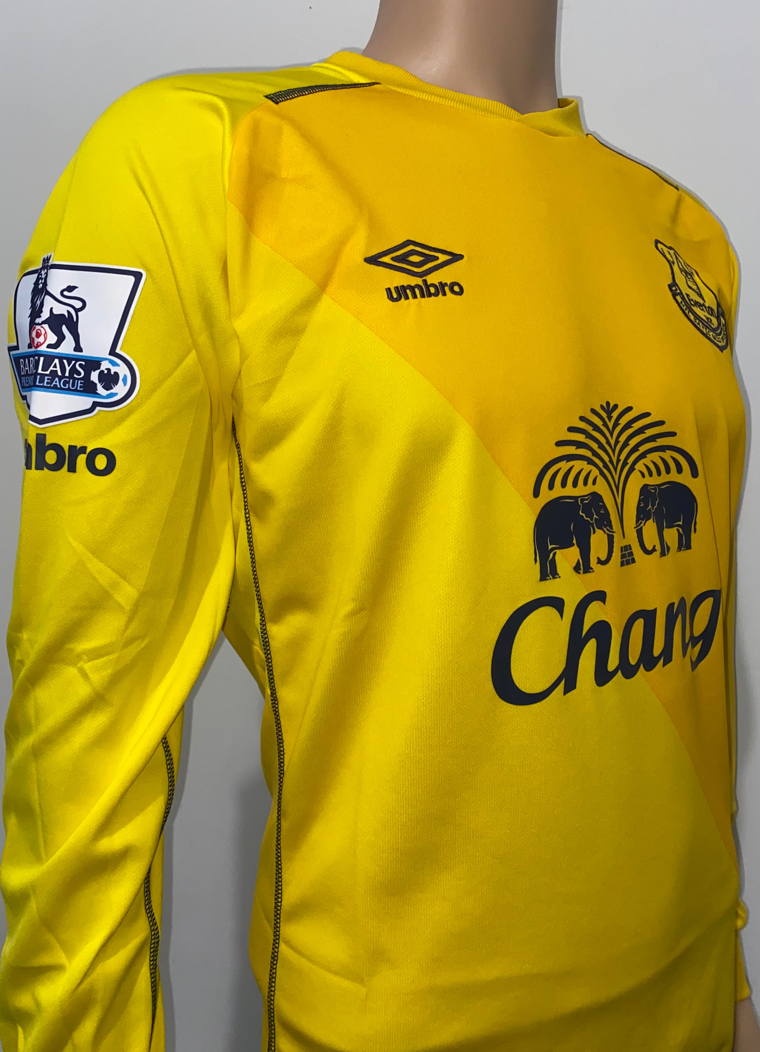 2015/16 EVERTON MATCH ISSUE GOALKEEPERS SHIRT (GRIFFITHS #45)