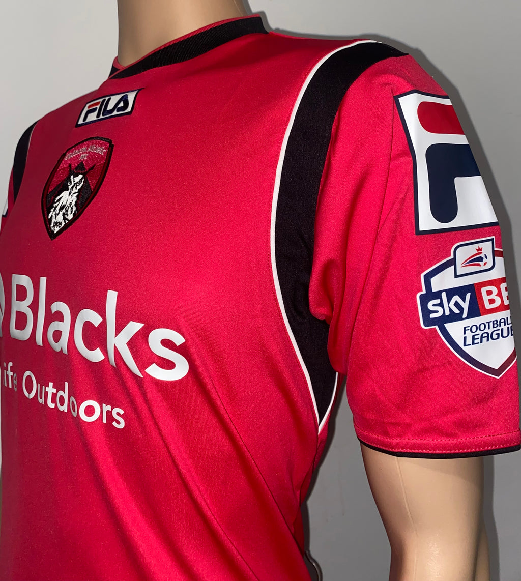 2013/14 OLDHAM ATHLETIC MATCH WORN AWAY SHIRT (SUTHERLAND #28)