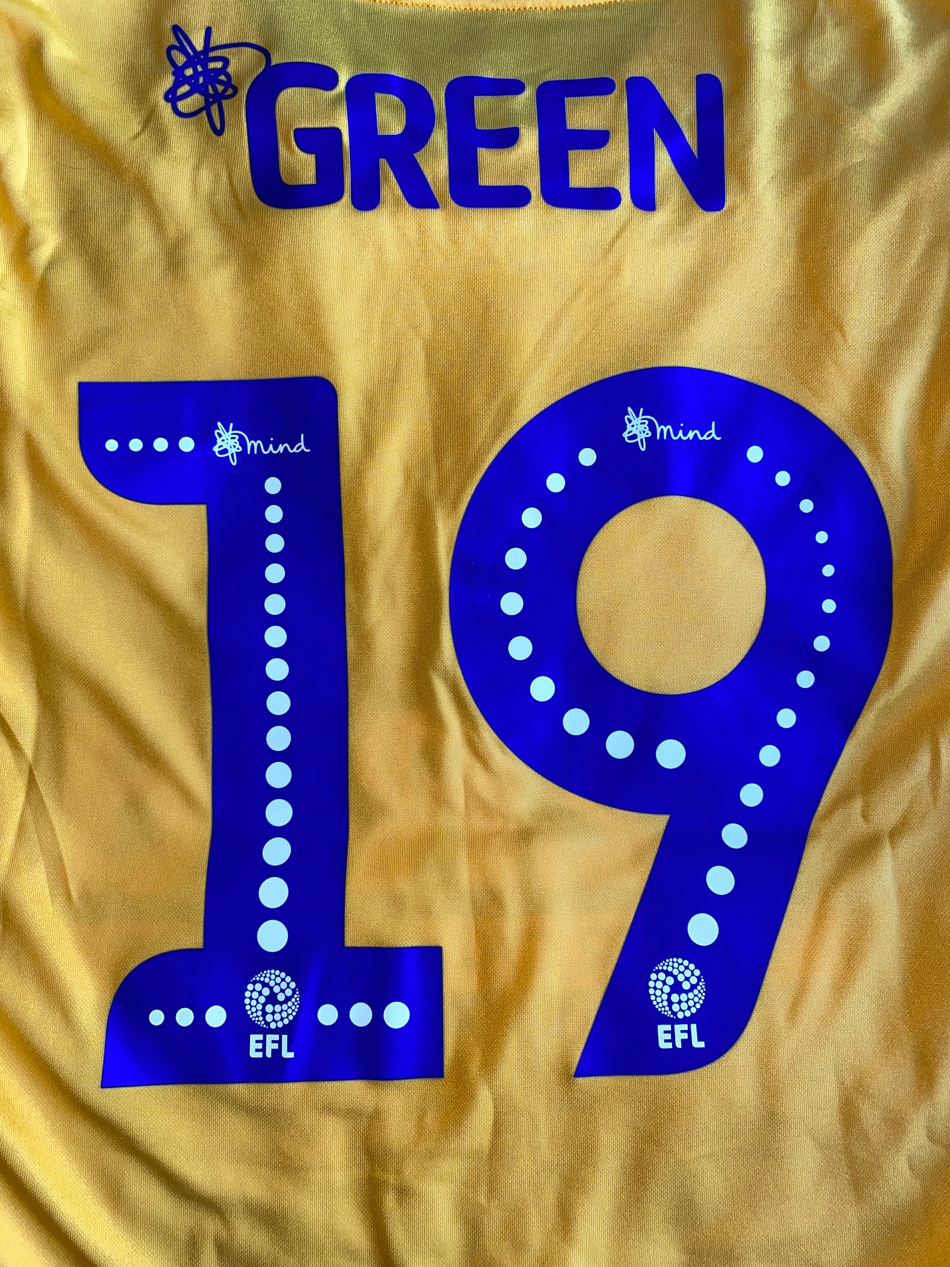 2019/20 PRESTON NORTH END MATCH ISSUE AWAY SHIRT (GREEN #19)