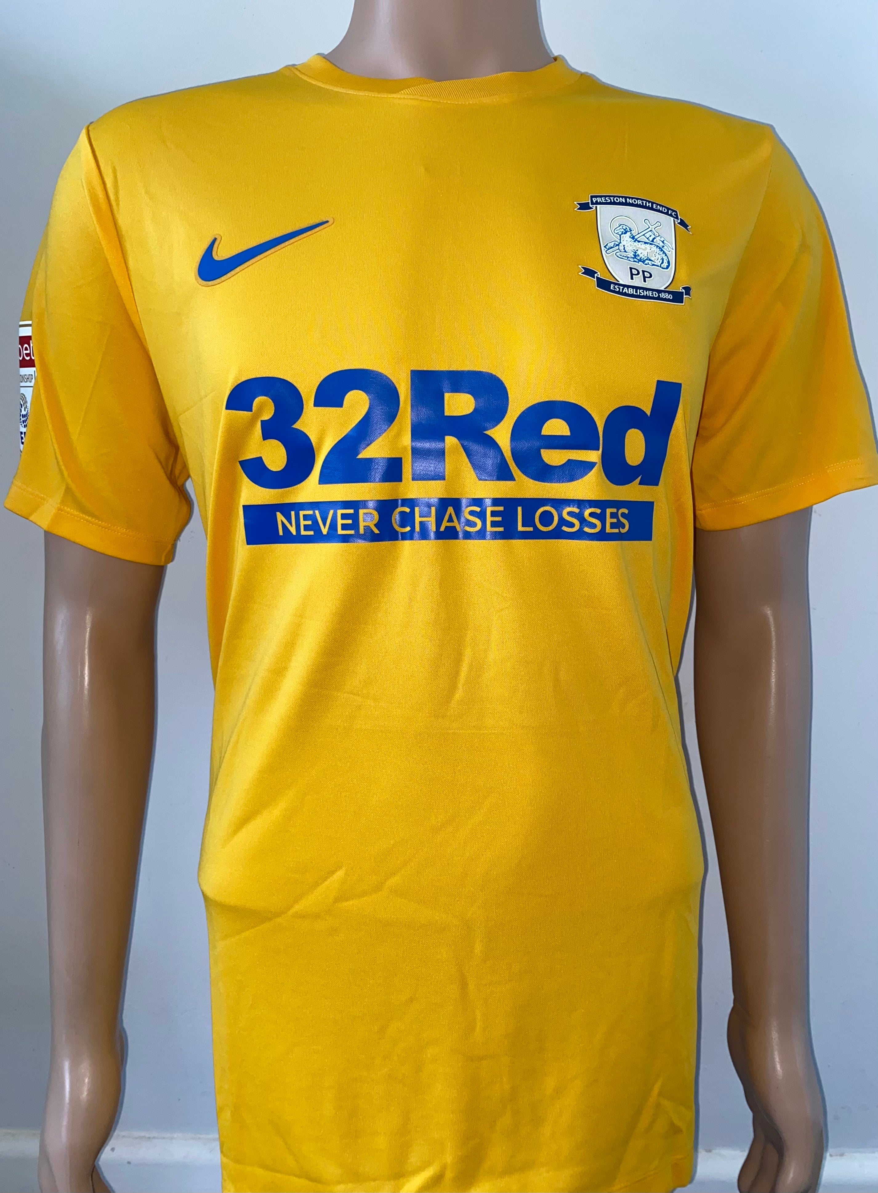 2019/20 PRESTON NORTH END MATCH ISSUE AWAY SHIRT (GREEN #19)