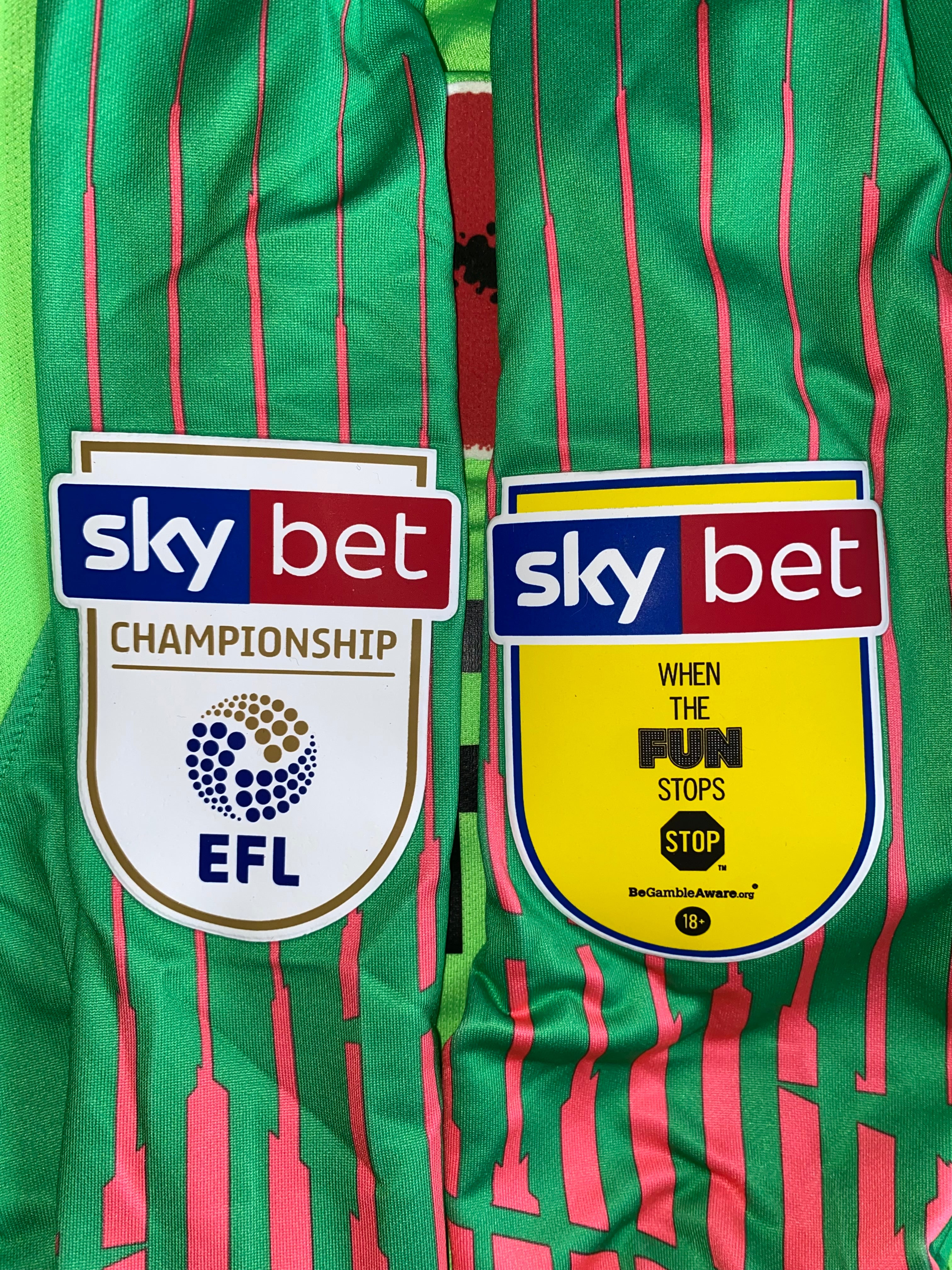 2018/19 PRESTON NORTH END MATCH ISSUE HOME GOALKEEPERS SHIRT (HUDSON #28 V BRISTOL CITY)