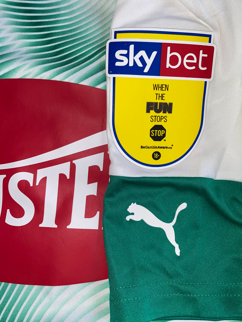 2019/20 PLYMOUTH ARGYLE MATCH ISSUE AWAY SHIRT (SMITH BROWN #23)