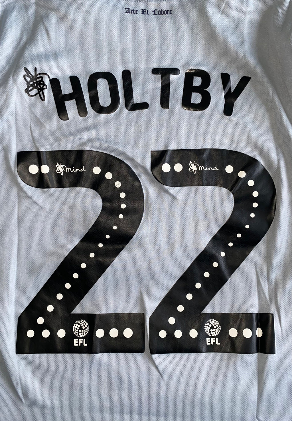 2019/20 BLACKBURN ROVERS MATCH WORN AWAY SHIRT (HOLTBY #22)