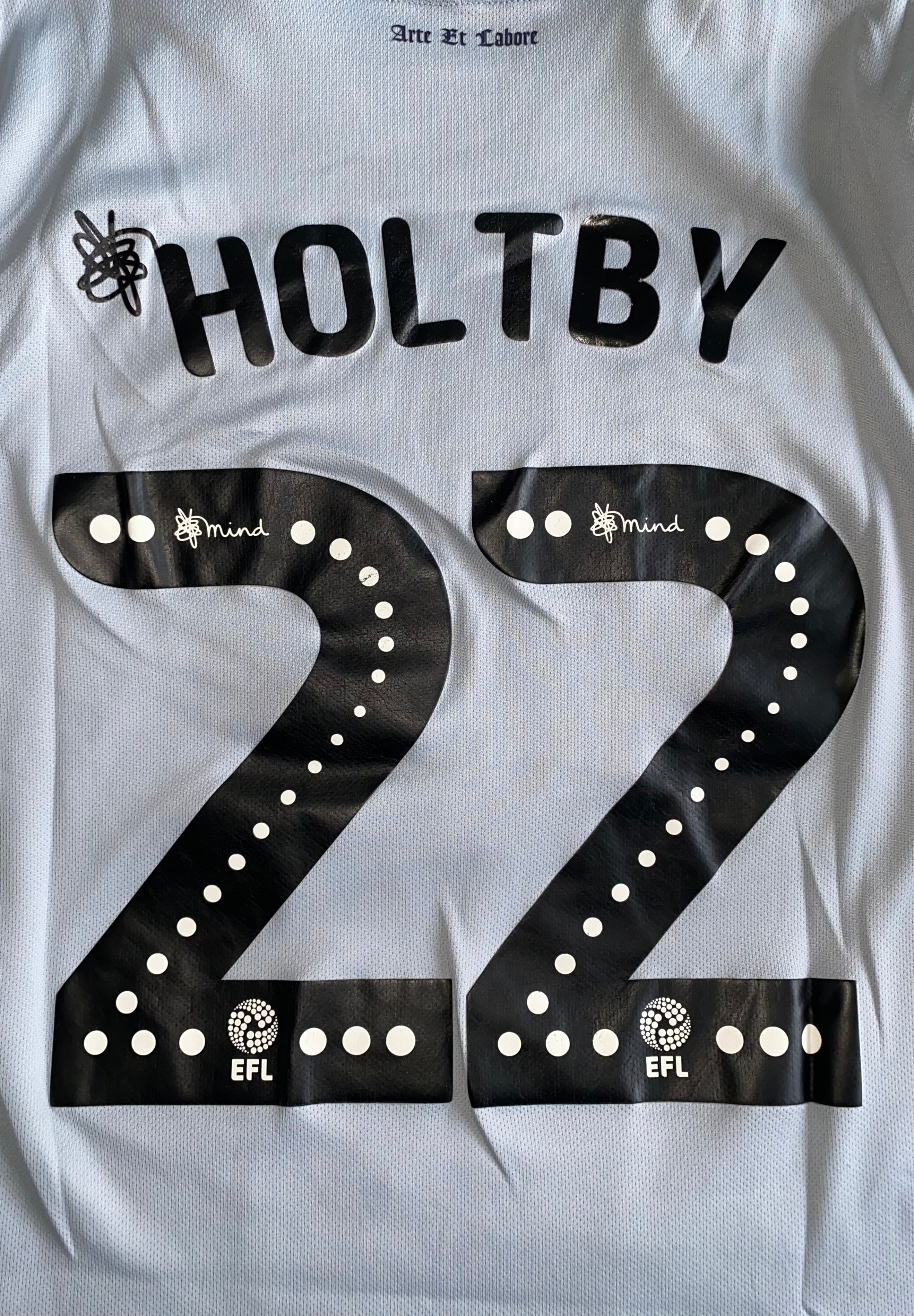 2019/20 BLACKBURN ROVERS MATCH WORN AWAY SHIRT (HOLTBY #22)