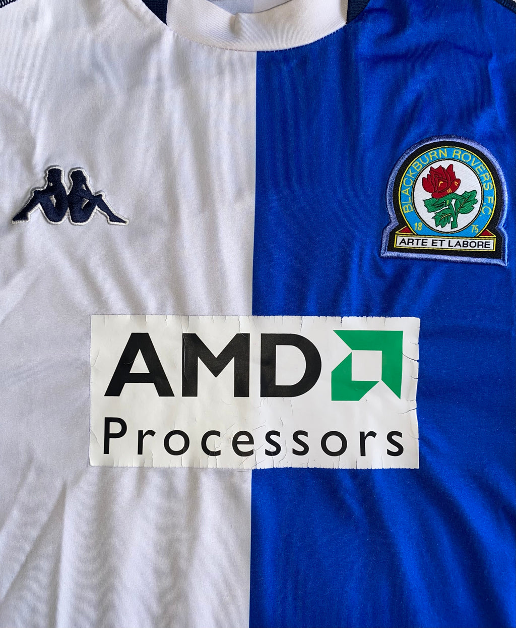 2002/03 BLACKBURN ROVERS MATCH WORN HOME SHIRT (DUNN #8)