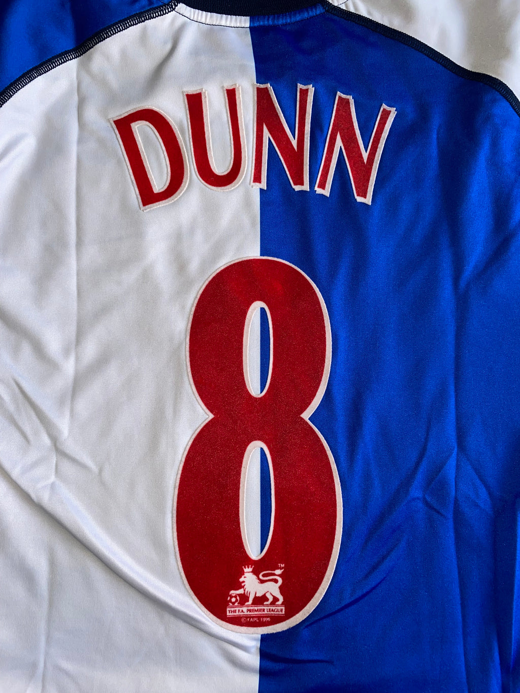 2002/03 BLACKBURN ROVERS MATCH WORN HOME SHIRT (DUNN #8)