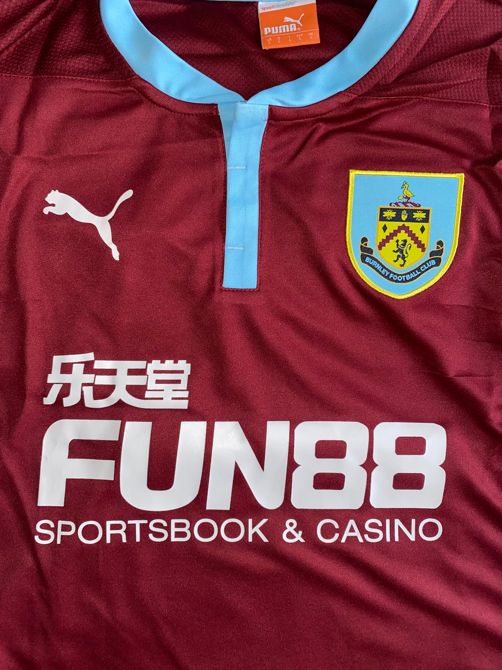 2014/15 BURNLEY MATCH WORN HOME SHIRT (JUTKIEWICZ #19)