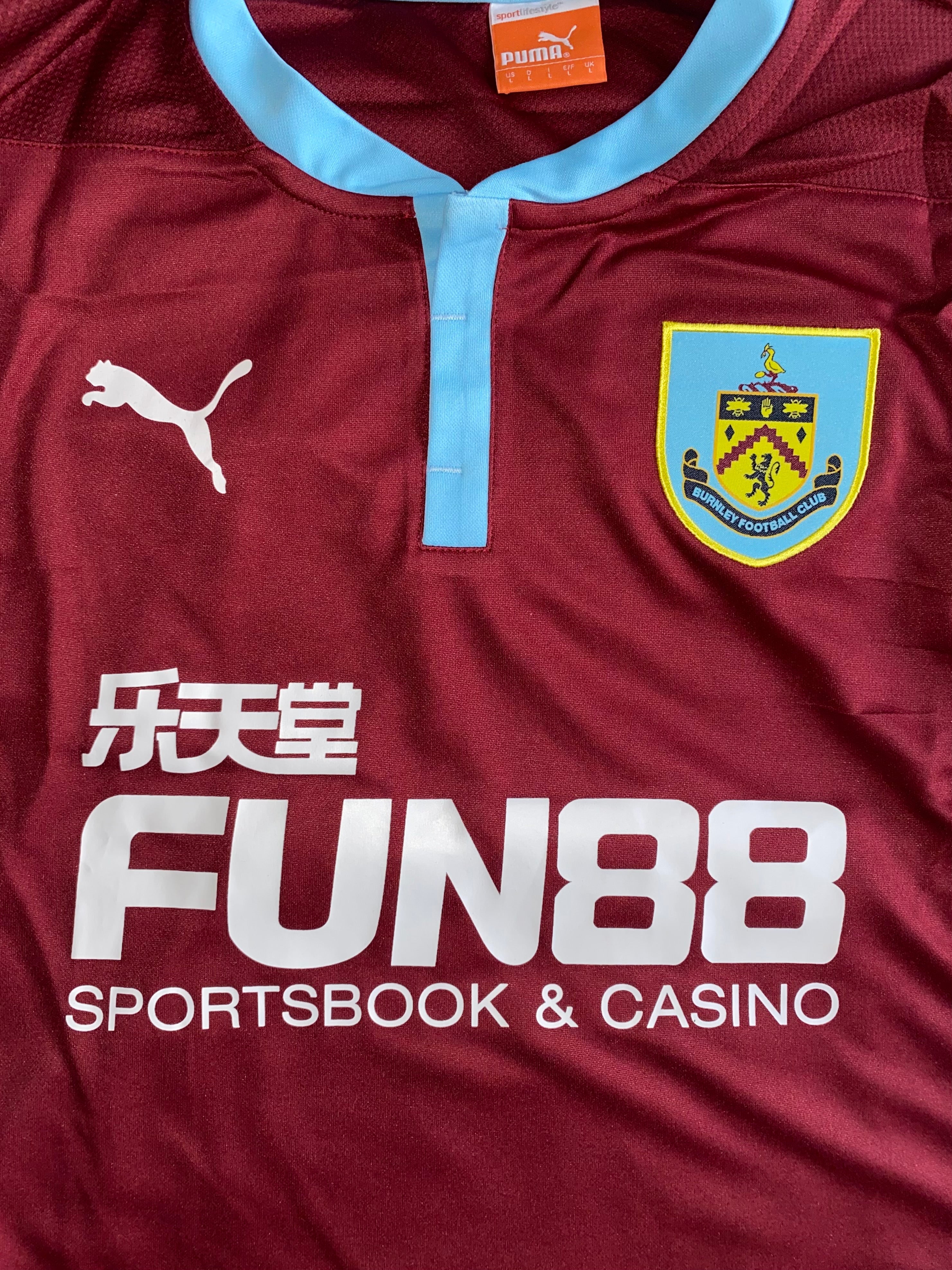 2014/15 BURNLEY MATCH WORN HOME SHIRT (JUTKIEWICZ #19)