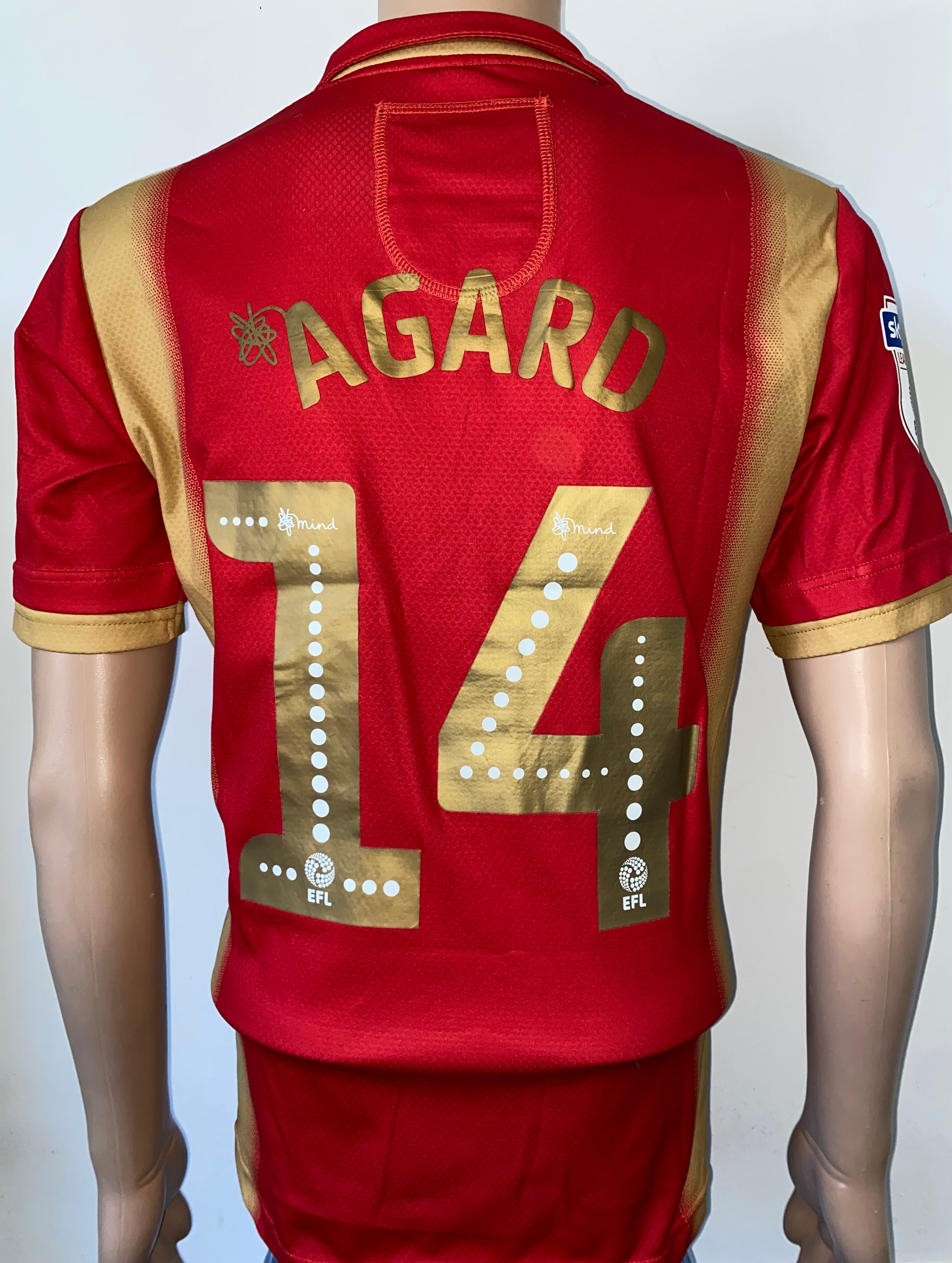2018/19 MILTON KEYNES DONS MATCH WORN AWAY SHIRT (AGARD #14)
