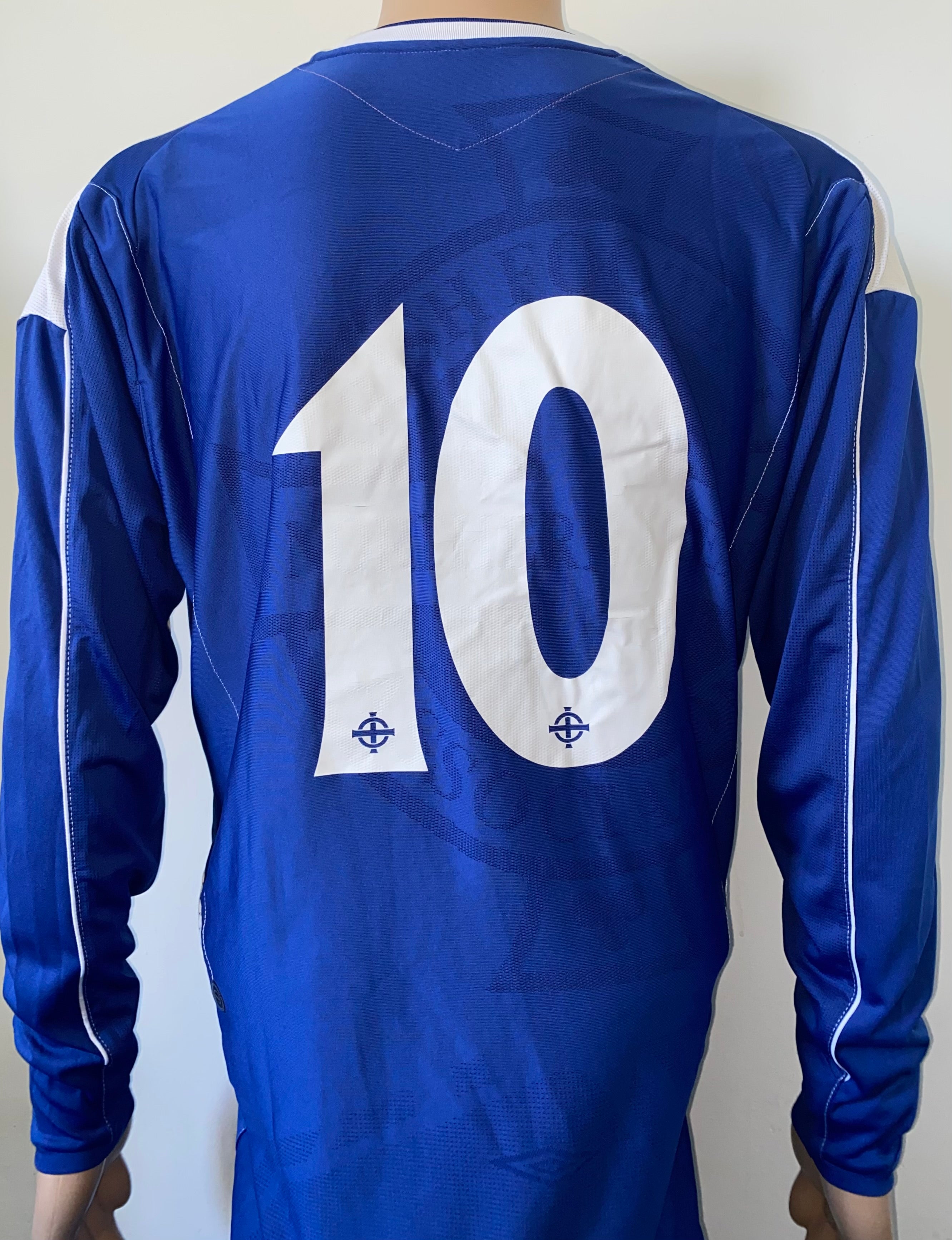 2006-08 NORTHERN IRELAND UMBRO U-21 MATCH ISSUE HOME SHIRT #10