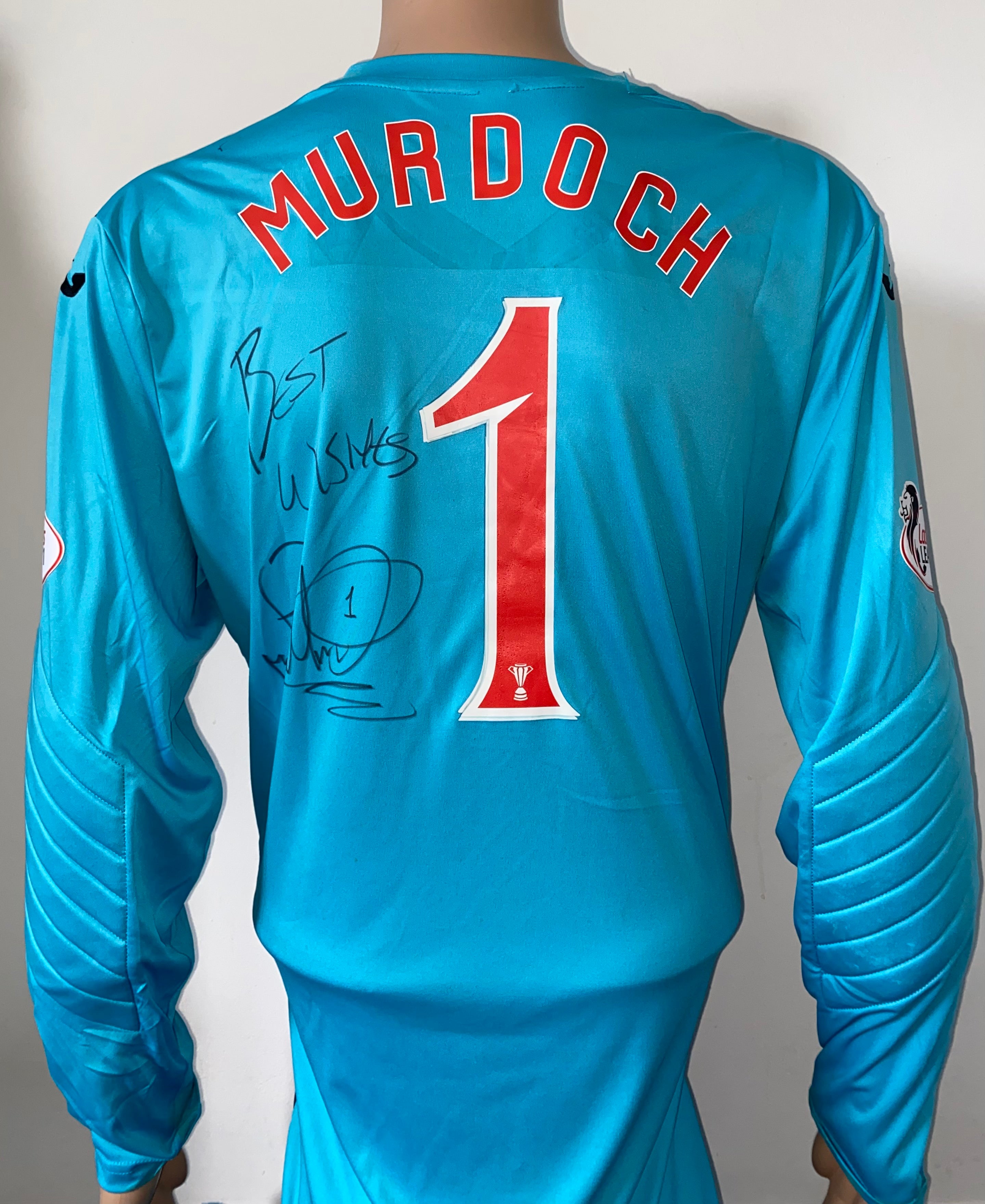 2012/13 DUNFERMLINE ATHLETIC MATCH WORN GOALKEEPERS SHIRT (MURDOCH #1)