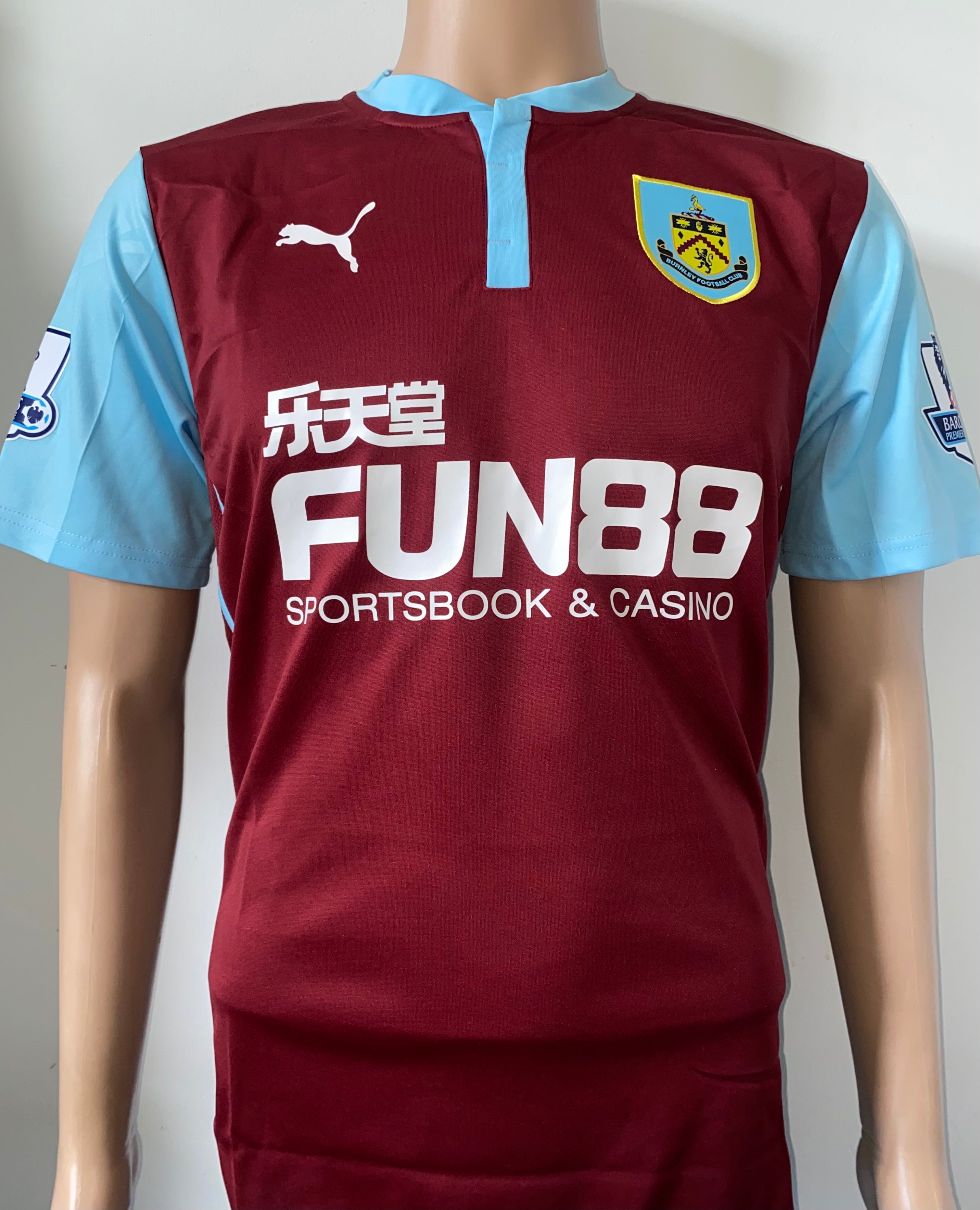 2014/15 BURNLEY MATCH WORN HOME SHIRT (JUTKIEWICZ #19)