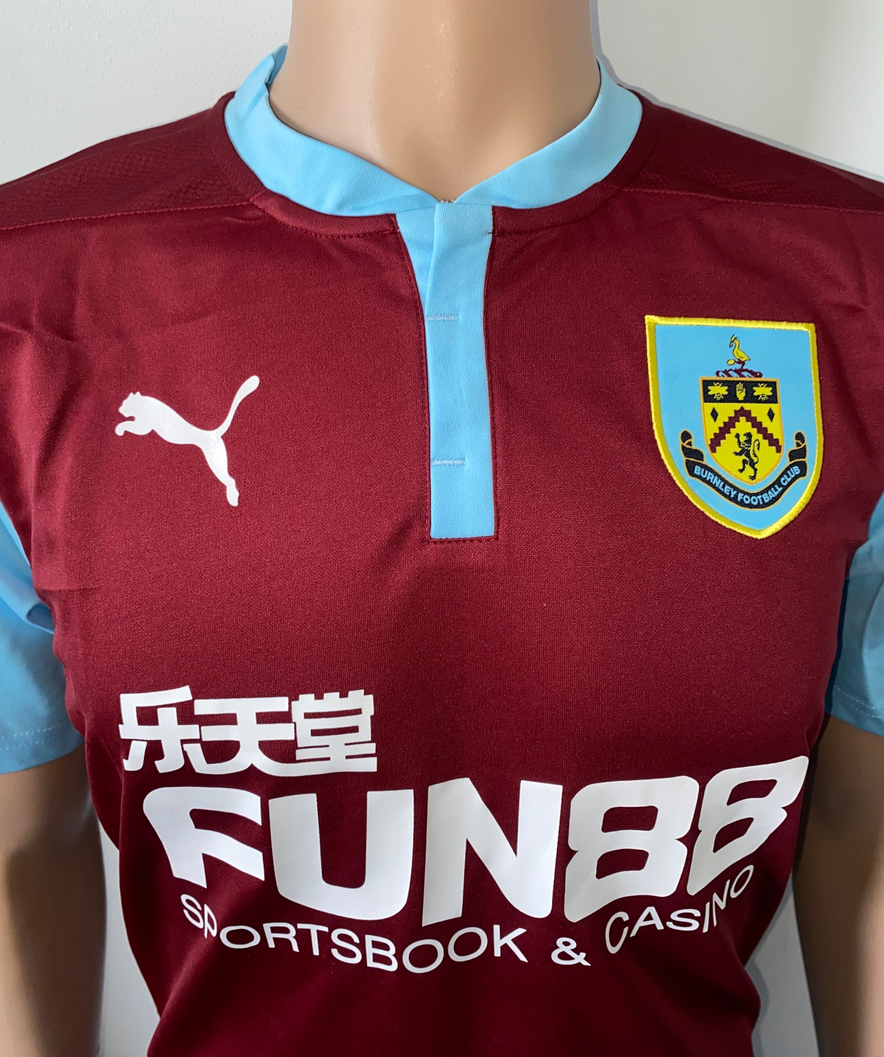2014/15 BURNLEY MATCH WORN HOME SHIRT (JUTKIEWICZ #19)