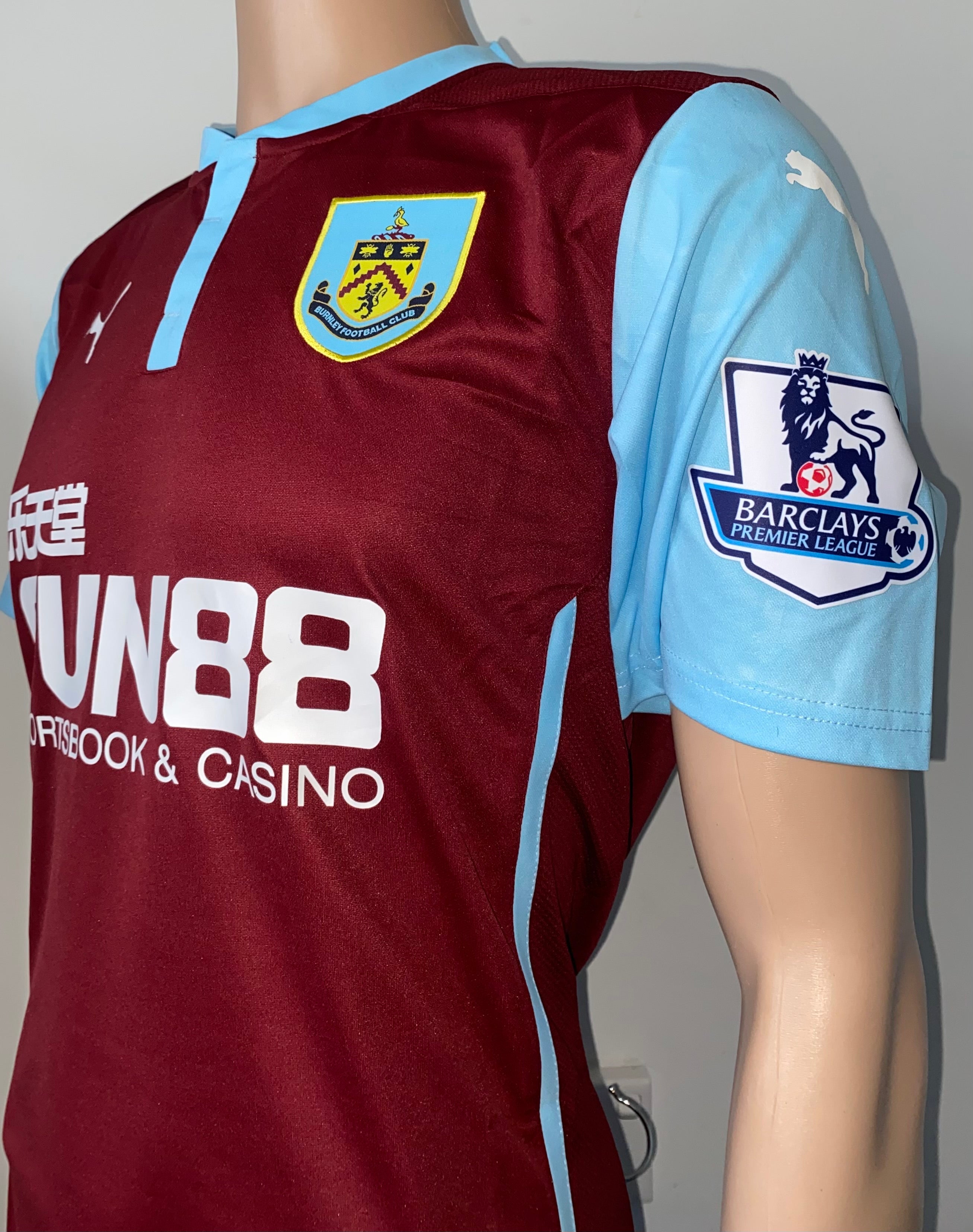 2014/15 BURNLEY MATCH WORN HOME SHIRT (JUTKIEWICZ #19)