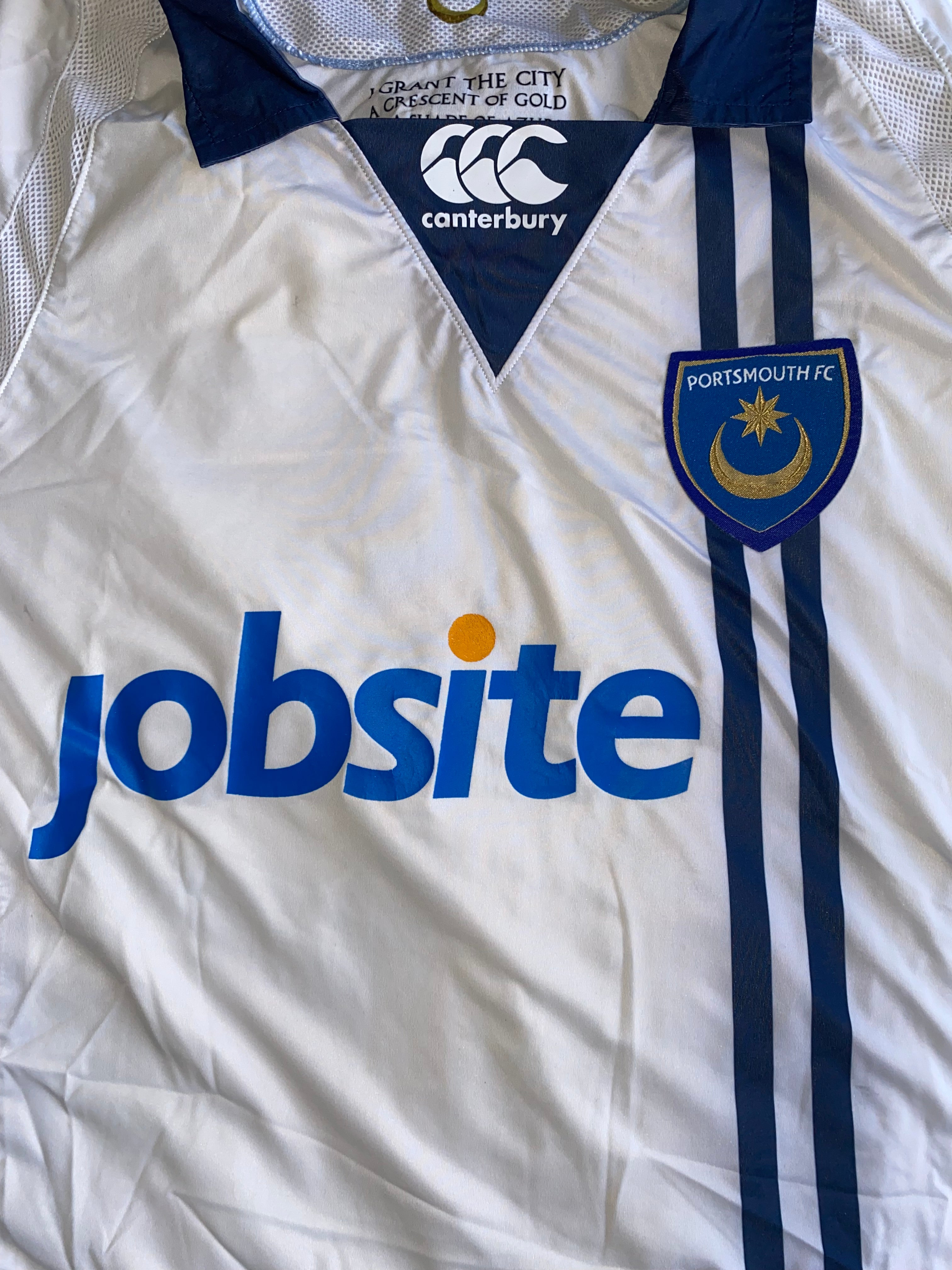 2009/10 PORTSMOUTH MATCH WORN SHIRT (FINNAN #16)