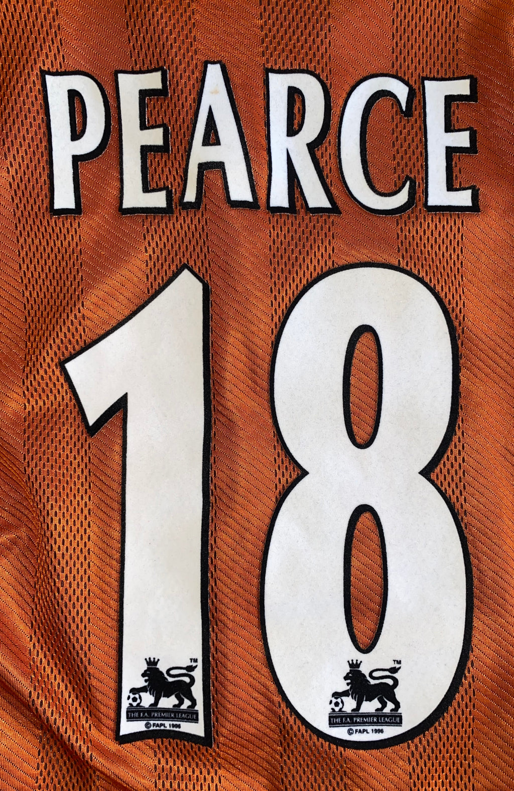 1996/97 BLACKBURN ROVERS MATCH ISSUE AWAY SHIRT (PEARCE #18)