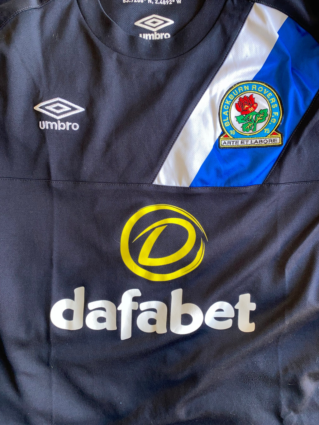 2016/17 BLACKBURN ROVERS MATCH WORN AWAY SHIRT (STOKES #9)