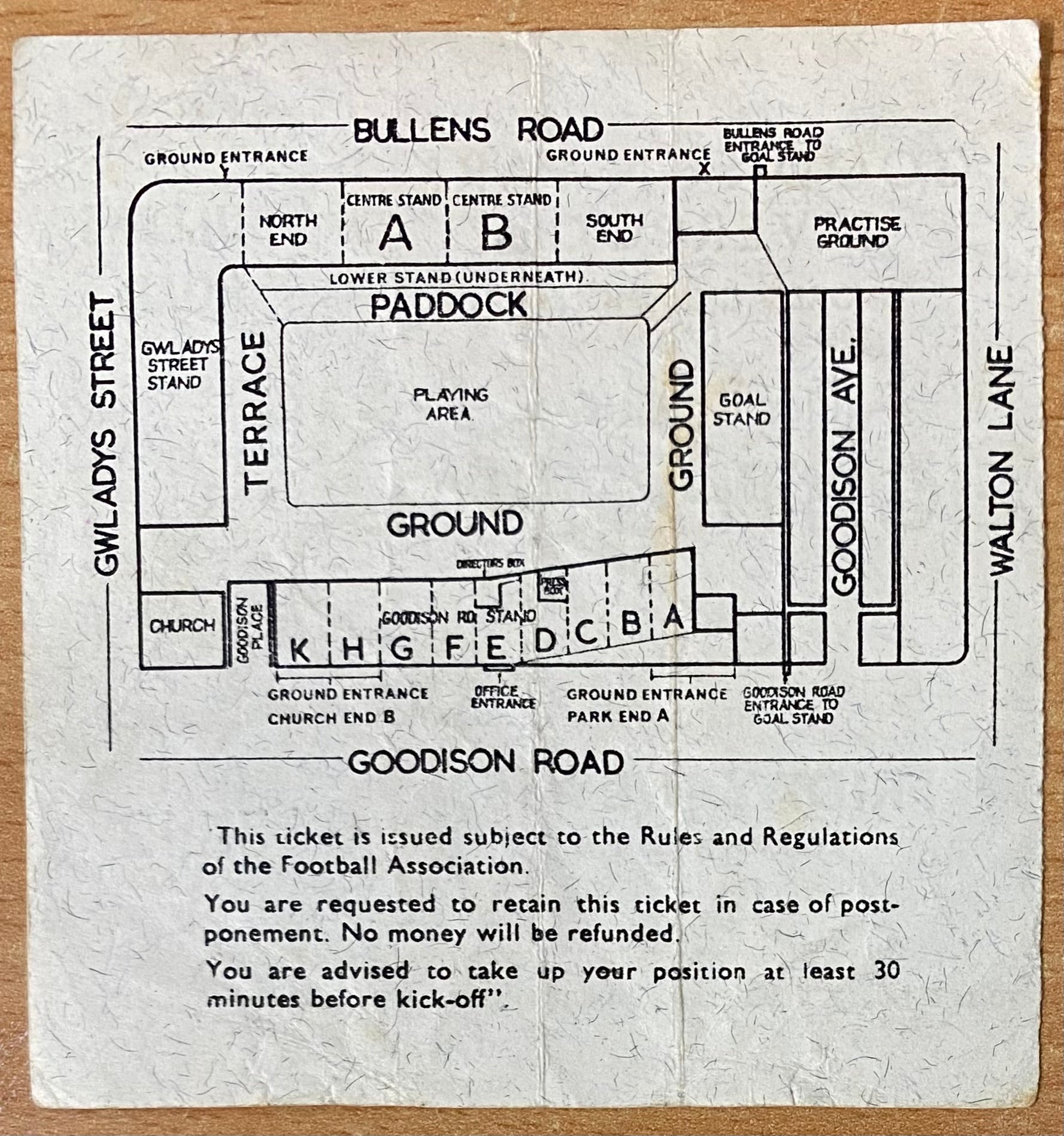 1966 ORIGINAL WORLD CUP 1ST ROUND TICKET BRAZIL V BULGARIA @ GOODISON PARK