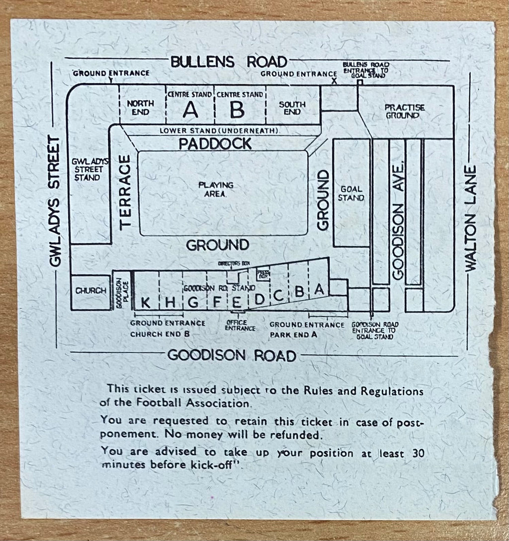 1966 ORIGINAL WORLD CUP 1ST ROUND TICKET BRAZIL V BULGARIA @ GOODISON PARK
