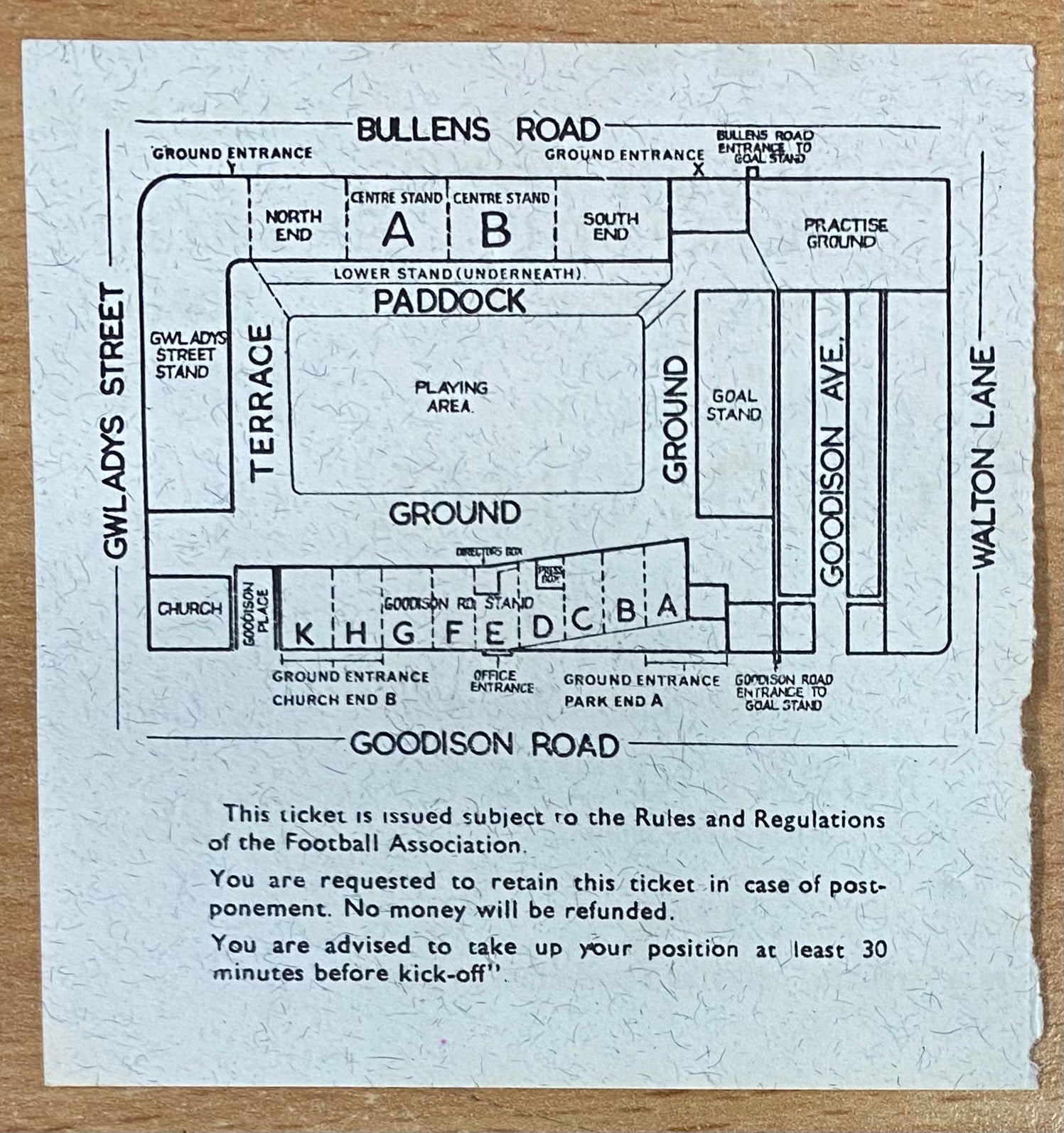 1966 ORIGINAL WORLD CUP 1ST ROUND TICKET BRAZIL V BULGARIA @ GOODISON PARK