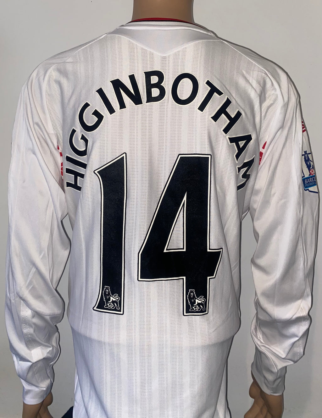 2008/09 MATCH WORN SUNDERLAND AWAY SHIRT (HIGGINBOTHAM #14)