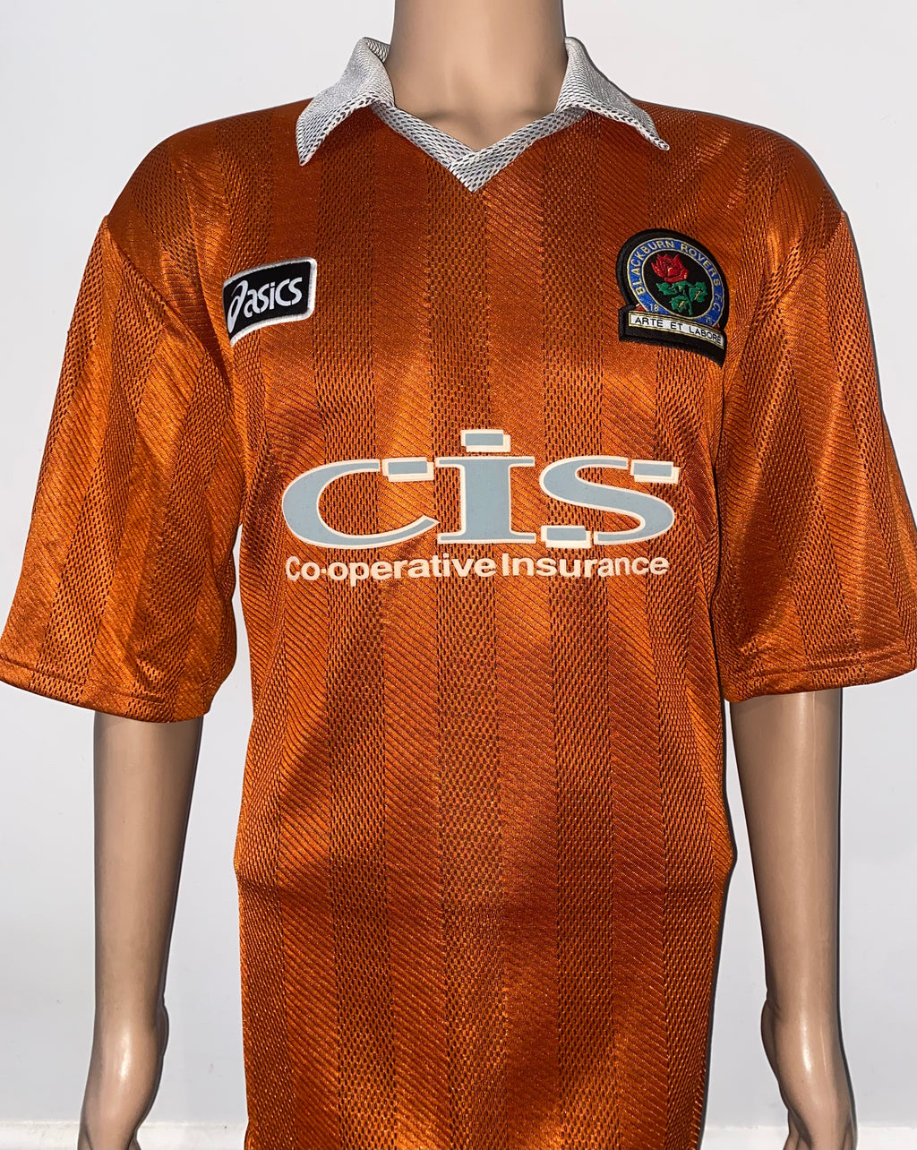 1996/97 BLACKBURN ROVERS MATCH ISSUE AWAY SHIRT (PEARCE #18)