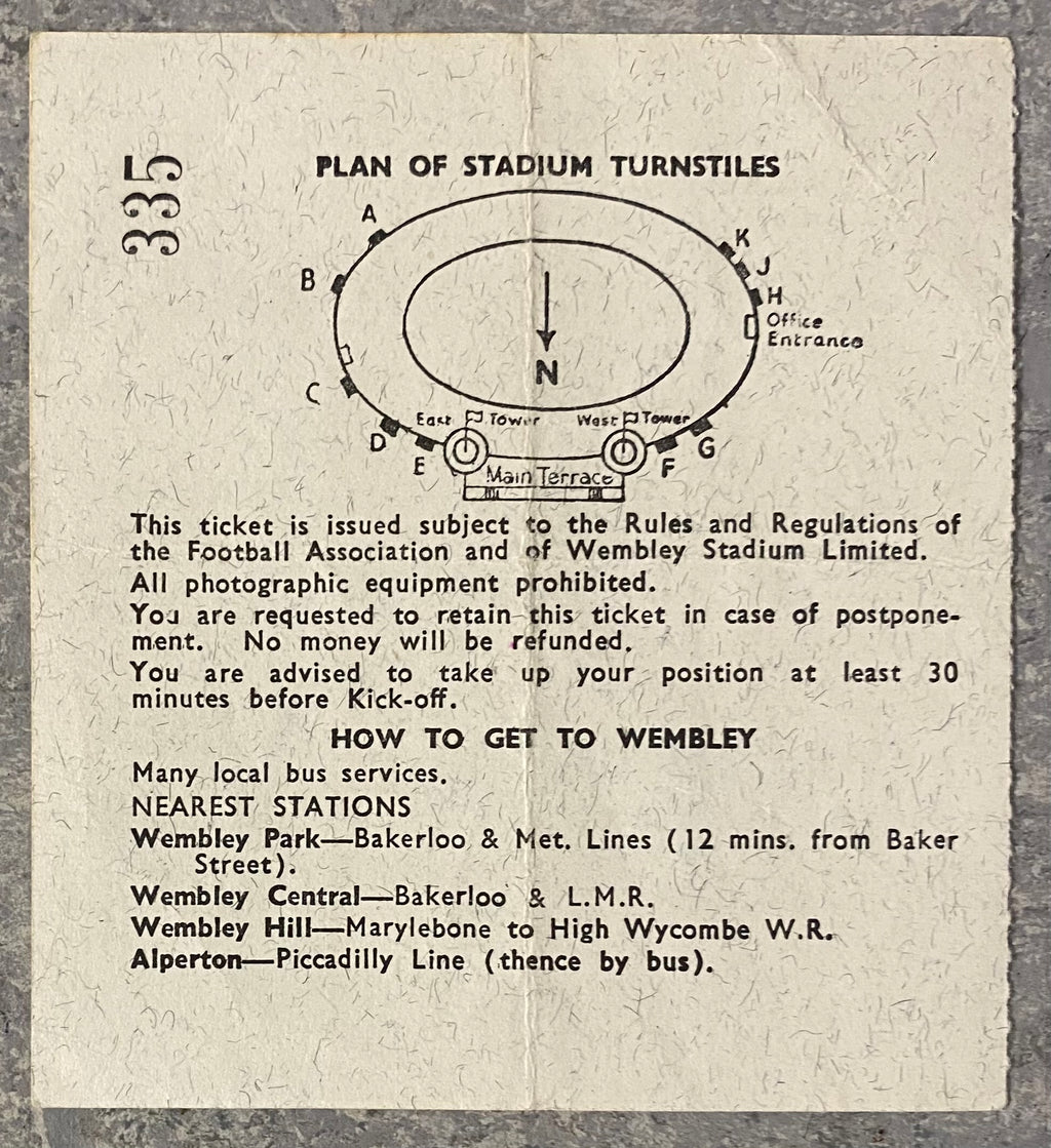 1966 ORIGINAL WORLD CUP 1ST ROUND TICKET ENGLAND V MEXICO @ WEMBLEY