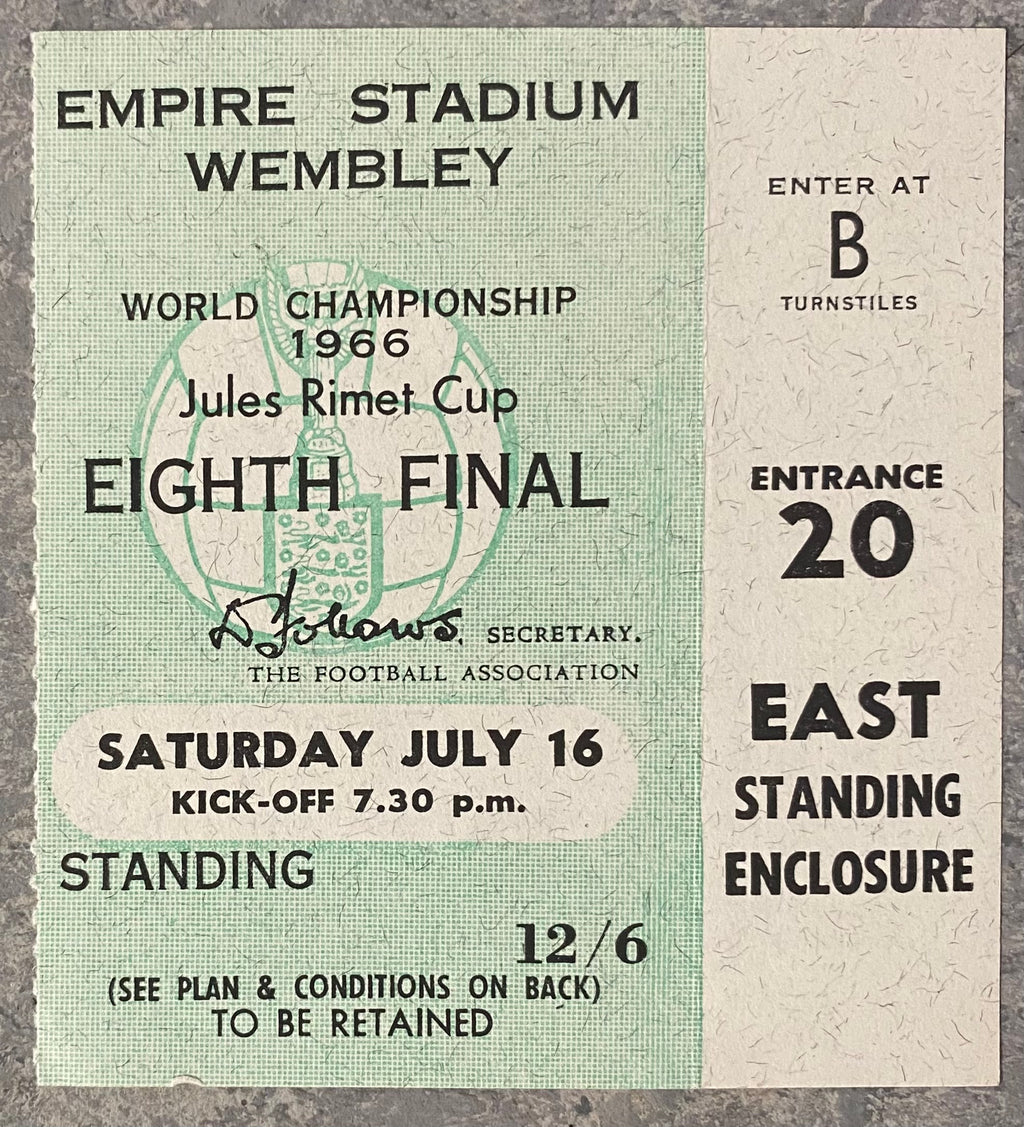 1966 ORIGINAL WORLD CUP 1ST ROUND TICKET ENGLAND V MEXICO @ WEMBLEY