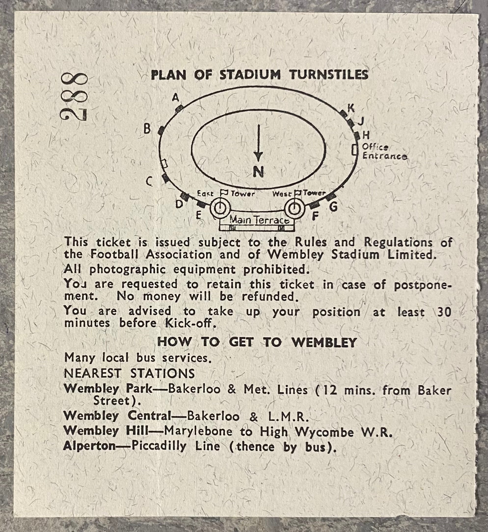 1966 ORIGINAL WORLD CUP 1ST ROUND TICKET ENGLAND V MEXICO @ WEMBLEY