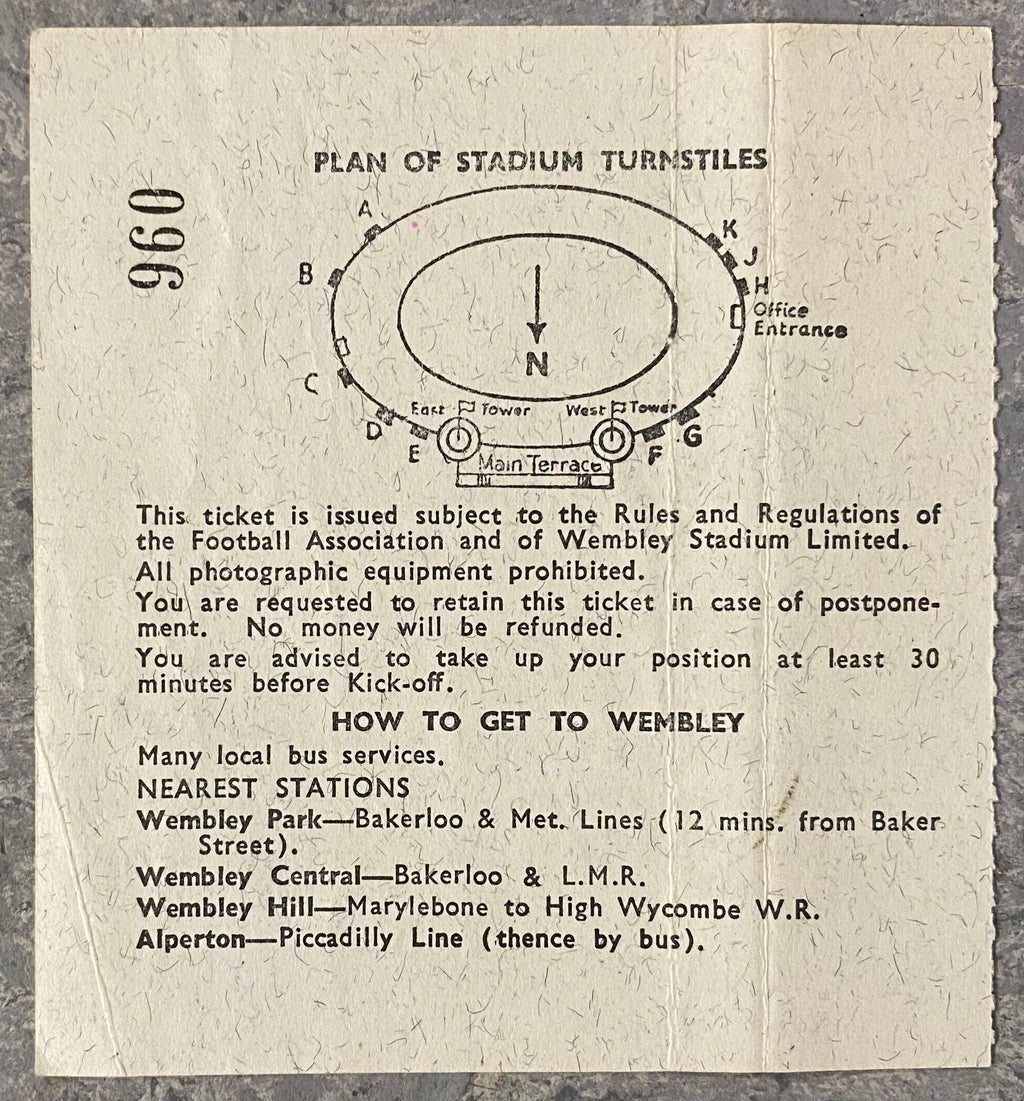 1966 ORIGINAL WORLD CUP 1ST ROUND TICKET MEXICO V URUGUAY @ WEMBLEY (Copy)