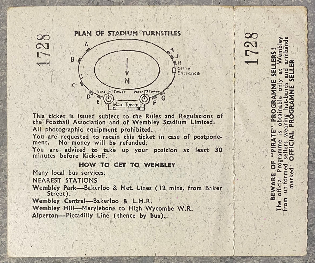 1966 ORIGINAL WORLD CUP 1ST ROUND UNUSED TICKET MEXICO V FRANCE @ WEMBLEY