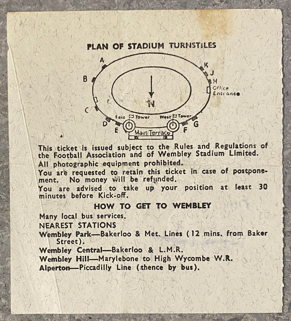 1966 ORIGINAL WORLD CUP 1ST ROUND TICKET MEXICO V FRANCE @ WEMBLEY