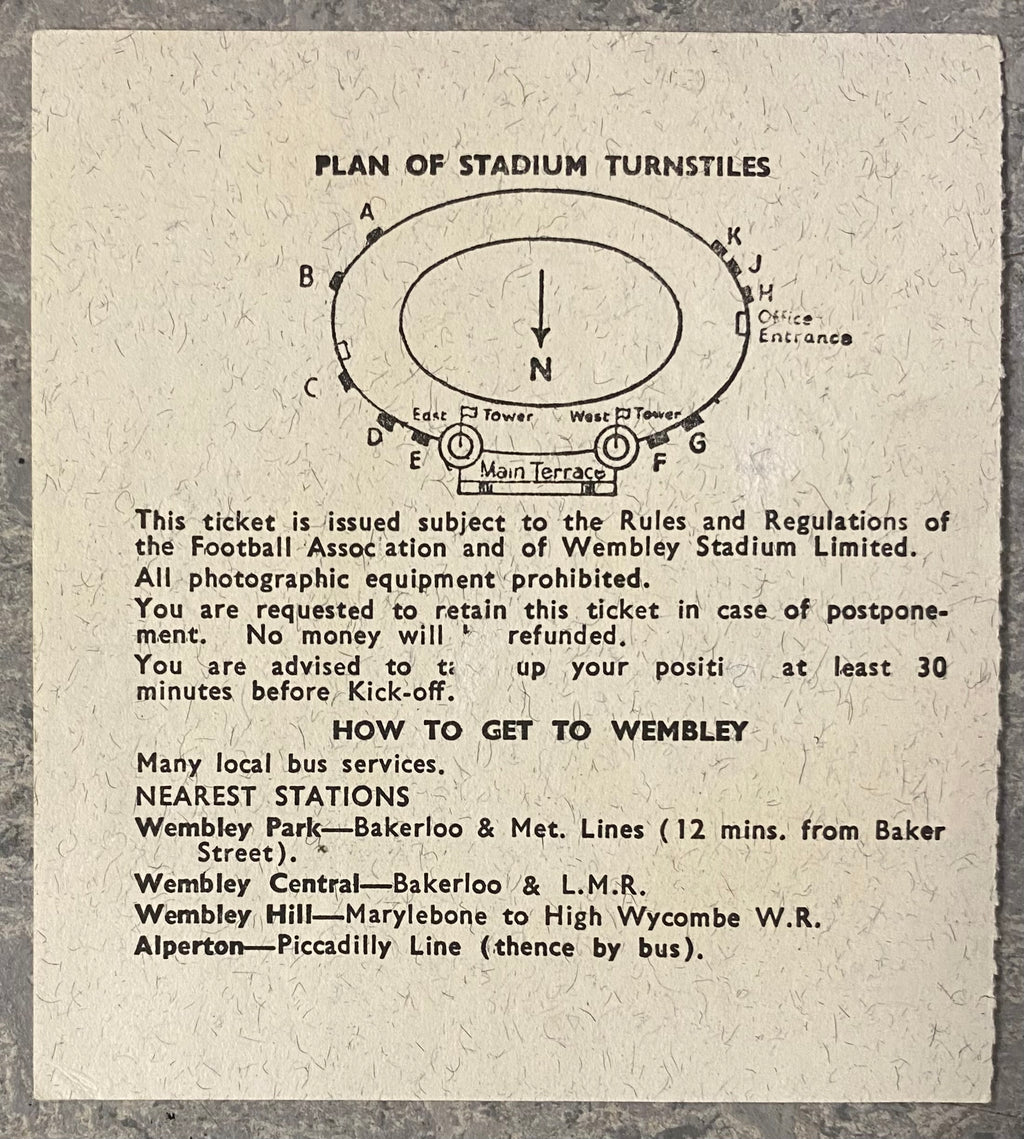 1966 ORIGINAL WORLD CUP 1ST ROUND TICKET MEXICO V FRANCE @ WEMBLEY