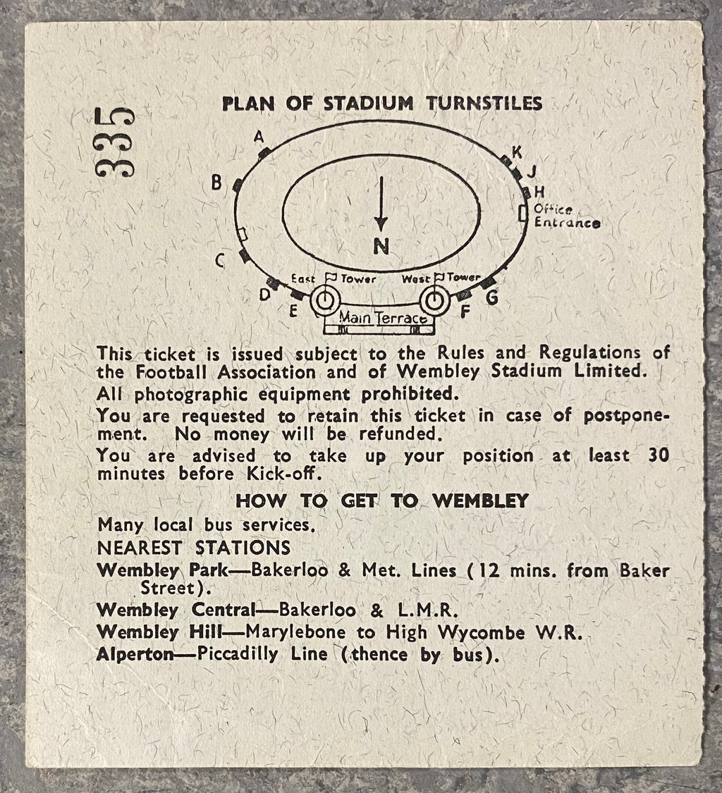 1966 ORIGINAL WORLD CUP 1ST ROUND TICKET MEXICO V FRANCE @ WEMBLEY