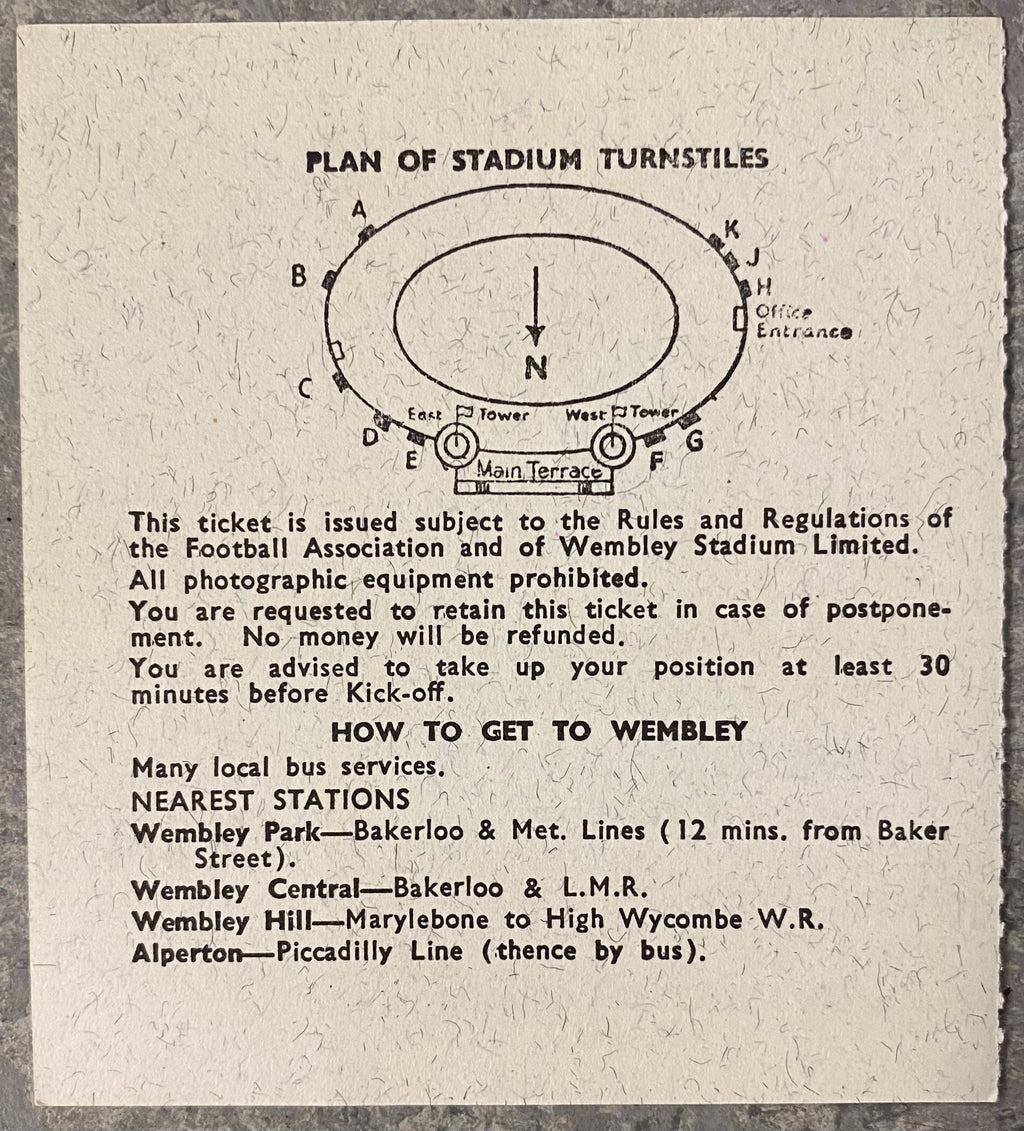 1966 ORIGINAL WORLD CUP 1ST ROUND TICKET MEXICO V FRANCE @ WEMBLEY