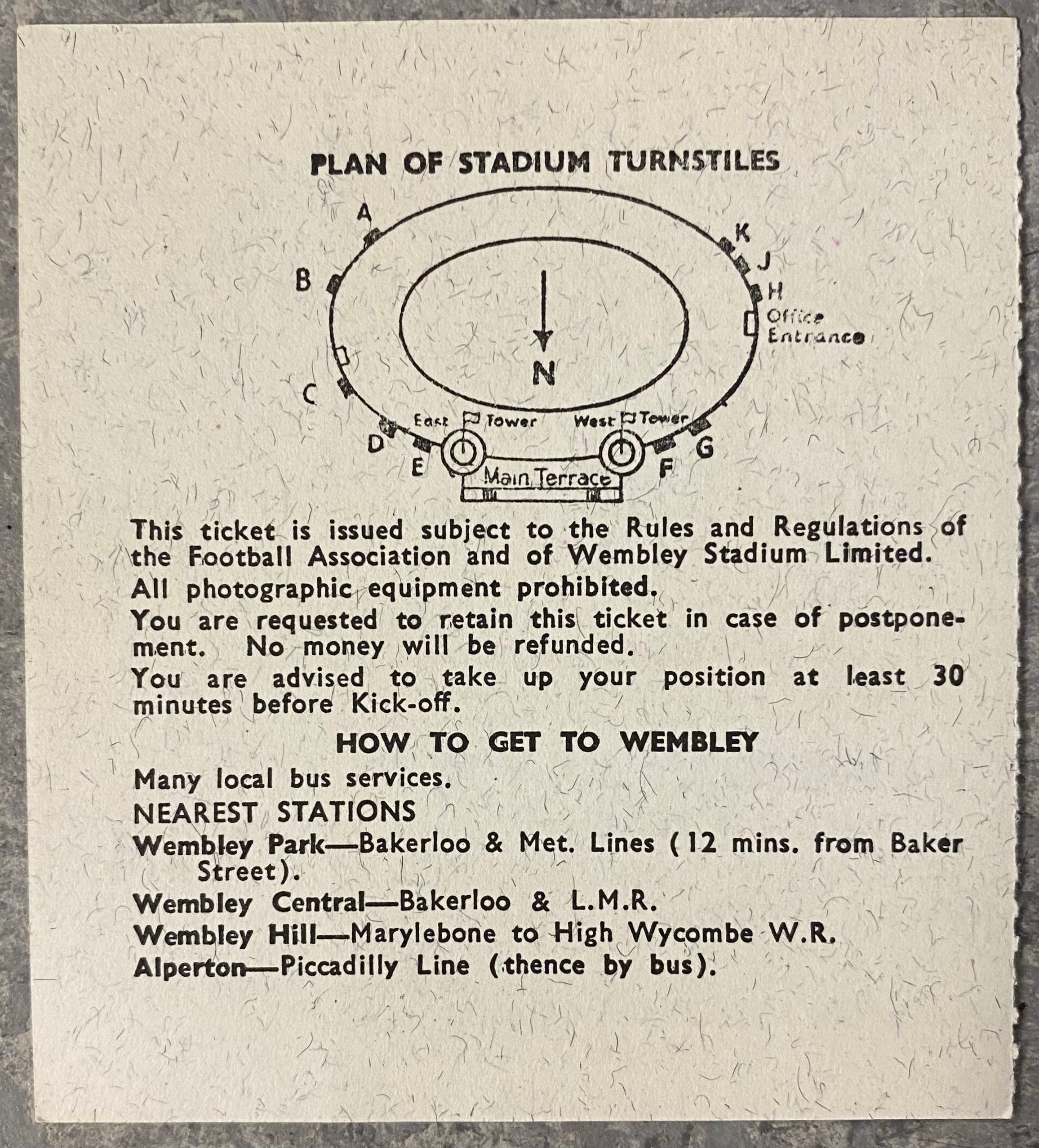 1966 ORIGINAL WORLD CUP 1ST ROUND TICKET MEXICO V FRANCE @ WEMBLEY