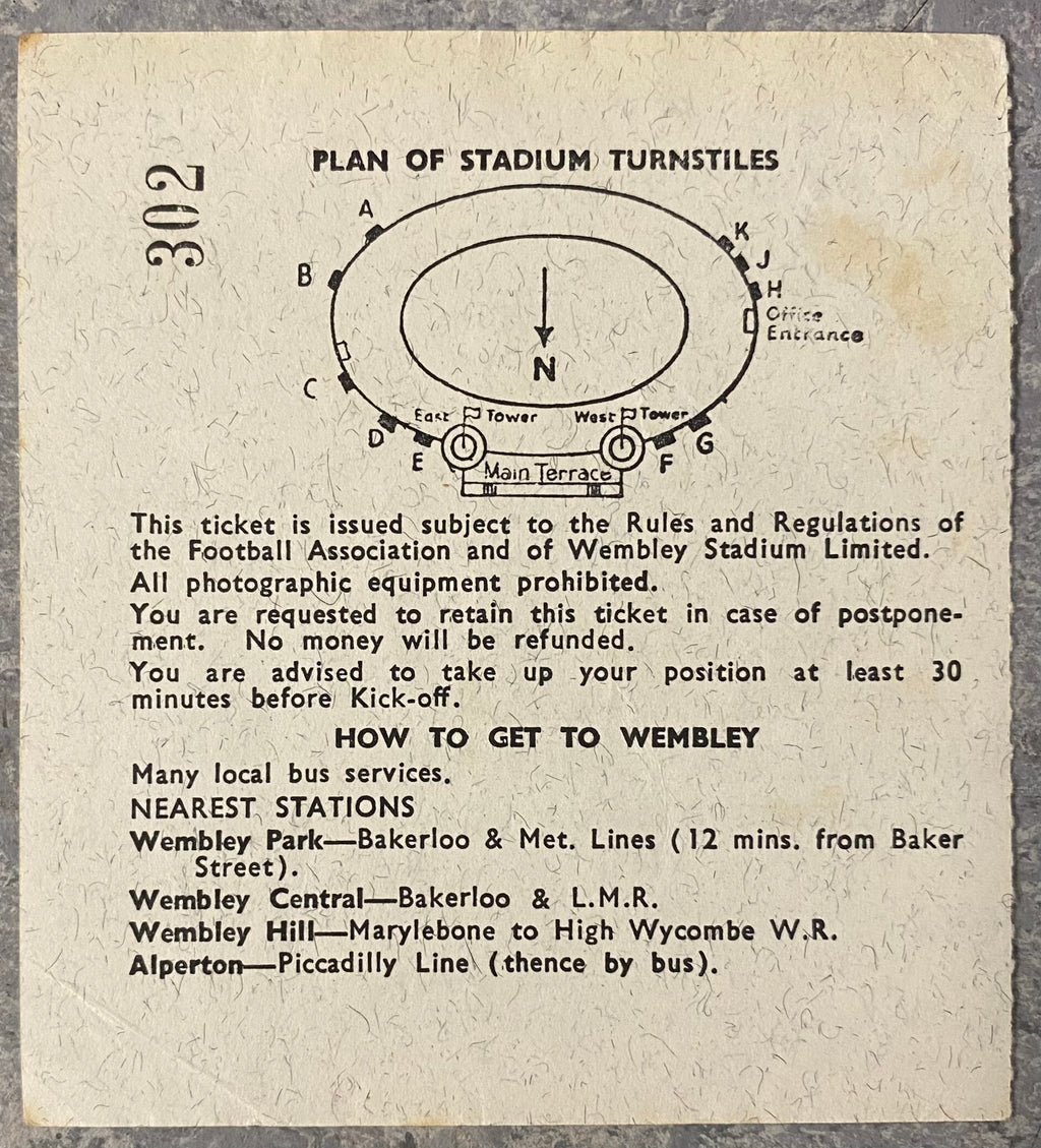 1966 ORIGINAL WORLD CUP 1ST ROUND TICKET MEXICO V FRANCE @ WEMBLEY