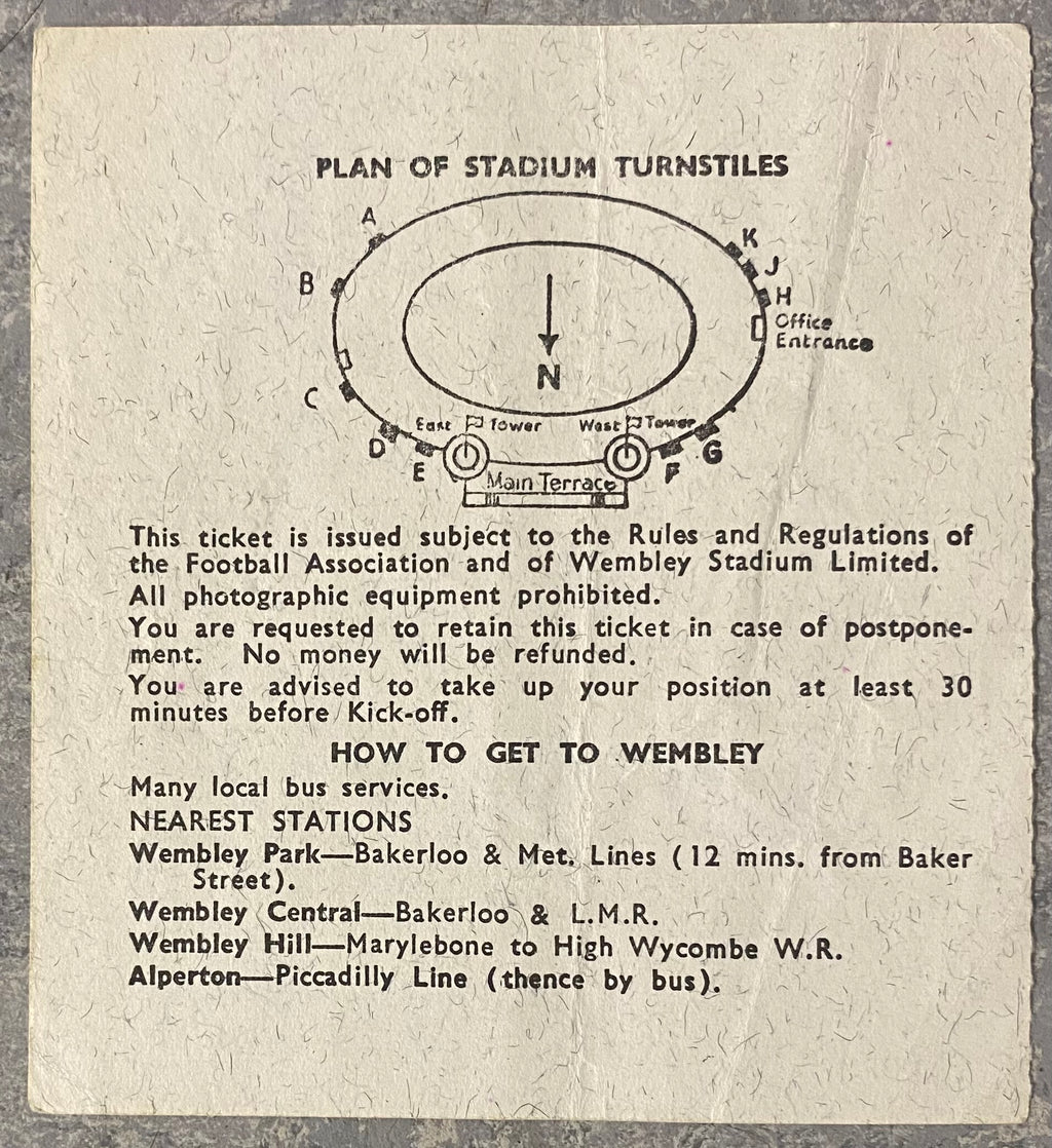 1966 ORIGINAL WORLD CUP 1ST ROUND TICKET MEXICO V URUGUAY @ WEMBLEY