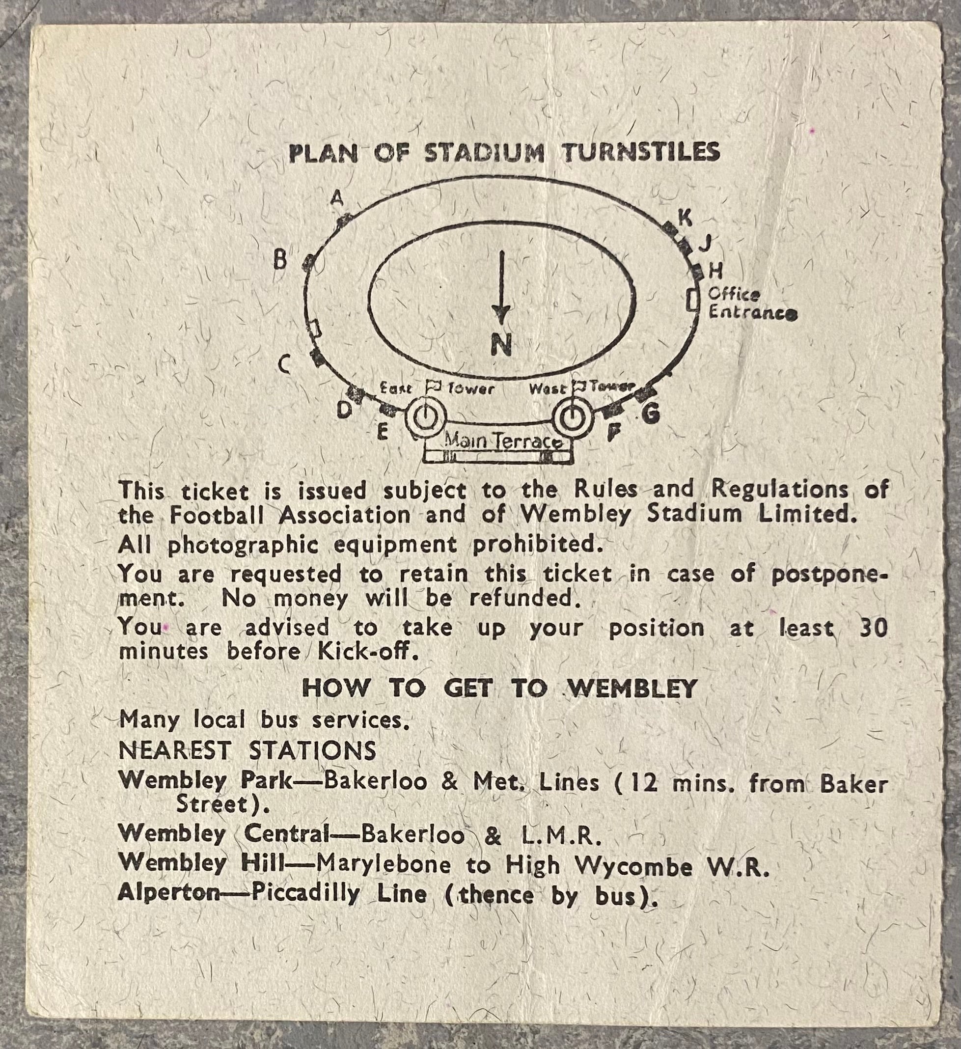 1966 ORIGINAL WORLD CUP 1ST ROUND TICKET MEXICO V URUGUAY @ WEMBLEY