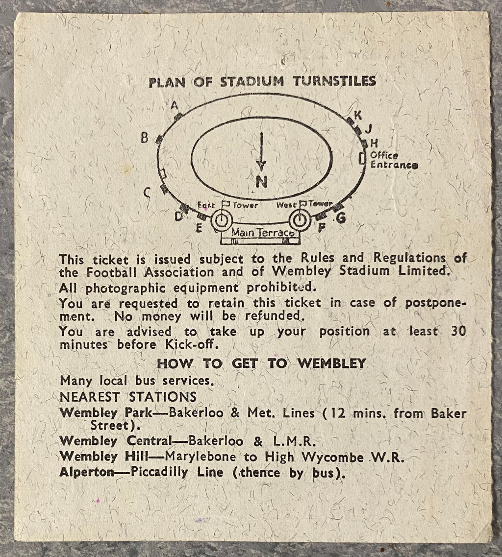 1966 ORIGINAL WORLD CUP 1ST ROUND TICKET MEXICO V URUGUAY @ WEMBLEY
