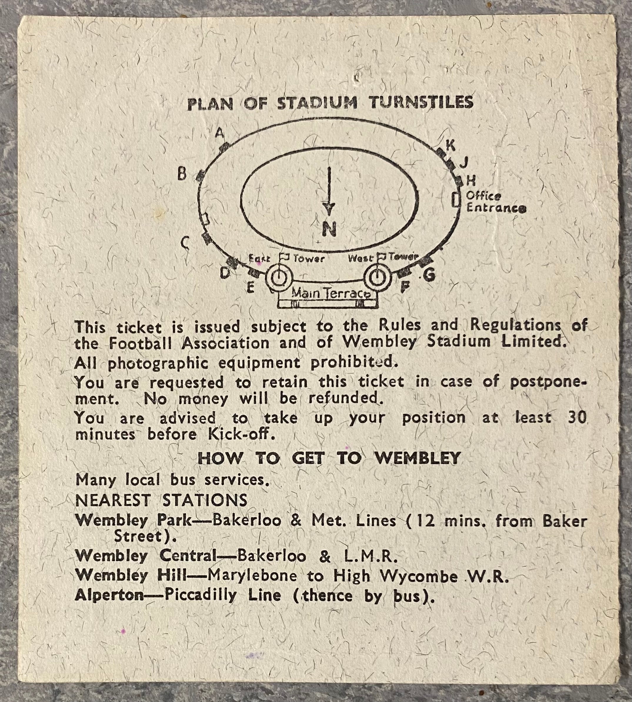 1966 ORIGINAL WORLD CUP 1ST ROUND TICKET MEXICO V URUGUAY @ WEMBLEY