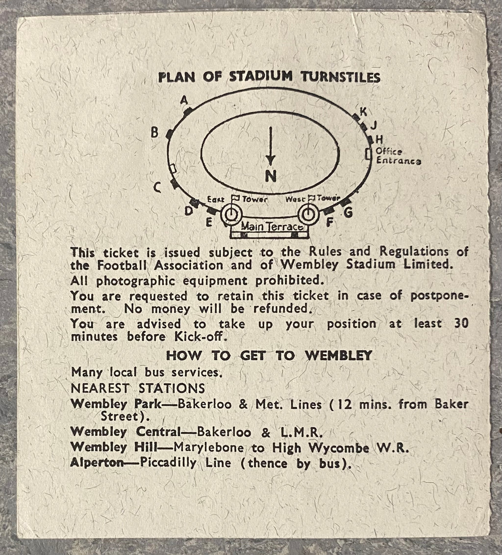 1966 ORIGINAL WORLD CUP 1ST ROUND TICKET ENGLAND V URUGUAY @ WEMBLEY