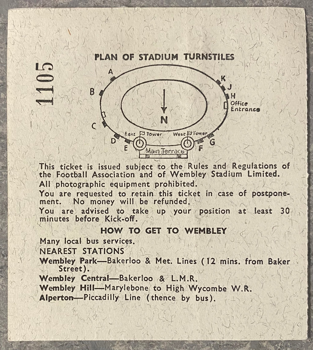 1966 ORIGINAL WORLD CUP 1ST ROUND TICKET ENGLAND V FRANCE @ WEMBLEY
