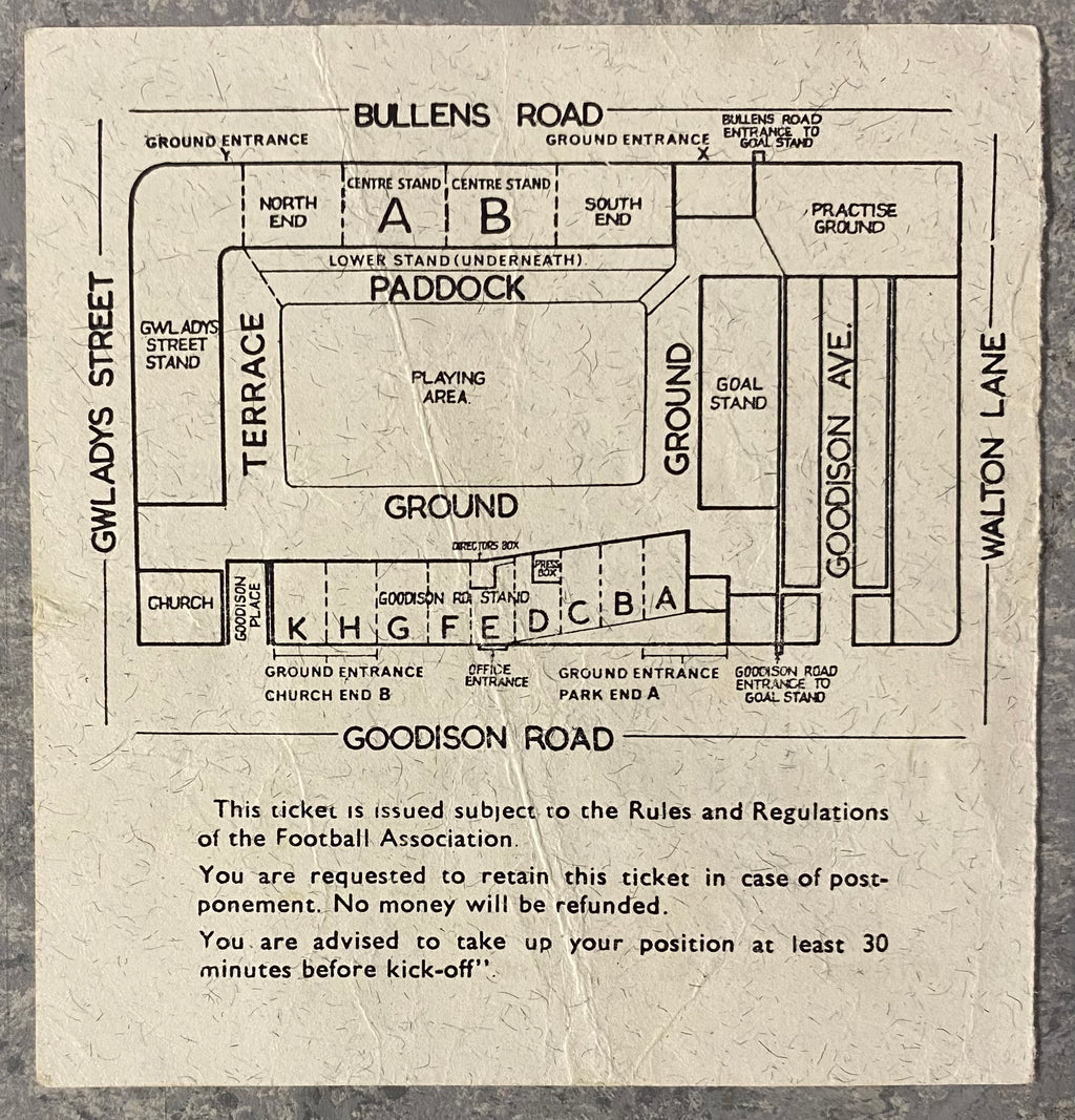1966 ORIGINAL WORLD CUP 1ST ROUND TICKET BRAZIL V PORTUGAL @ GOODISON PARK