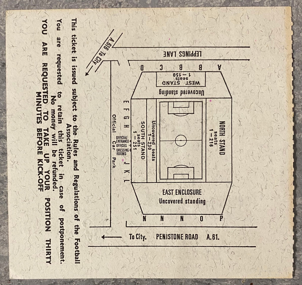 1966 ORIGINAL WORLD CUP 1ST ROUND TICKET ARGENTINA V SWITZERLAND @ HILLSBOROUGH