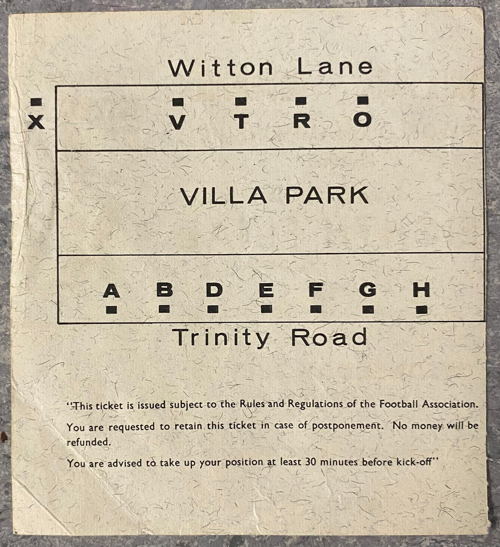 1966 ORIGINAL WORLD CUP 1ST ROUND TICKET ARGENTINA V SPAIN @ VILLA PARK