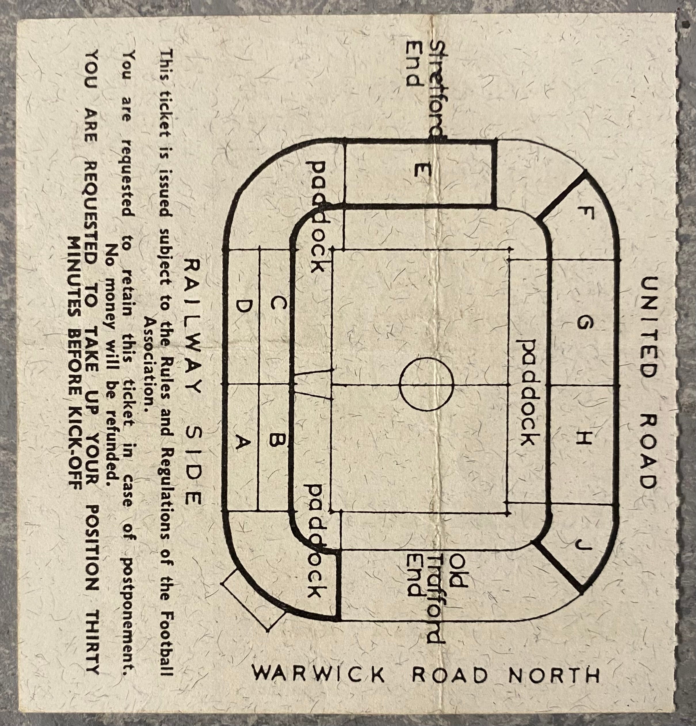 1966 ORIGINAL WORLD CUP 1ST ROUND TICKET HUNGARY V BULGARIA @ OLD TRAFFORD